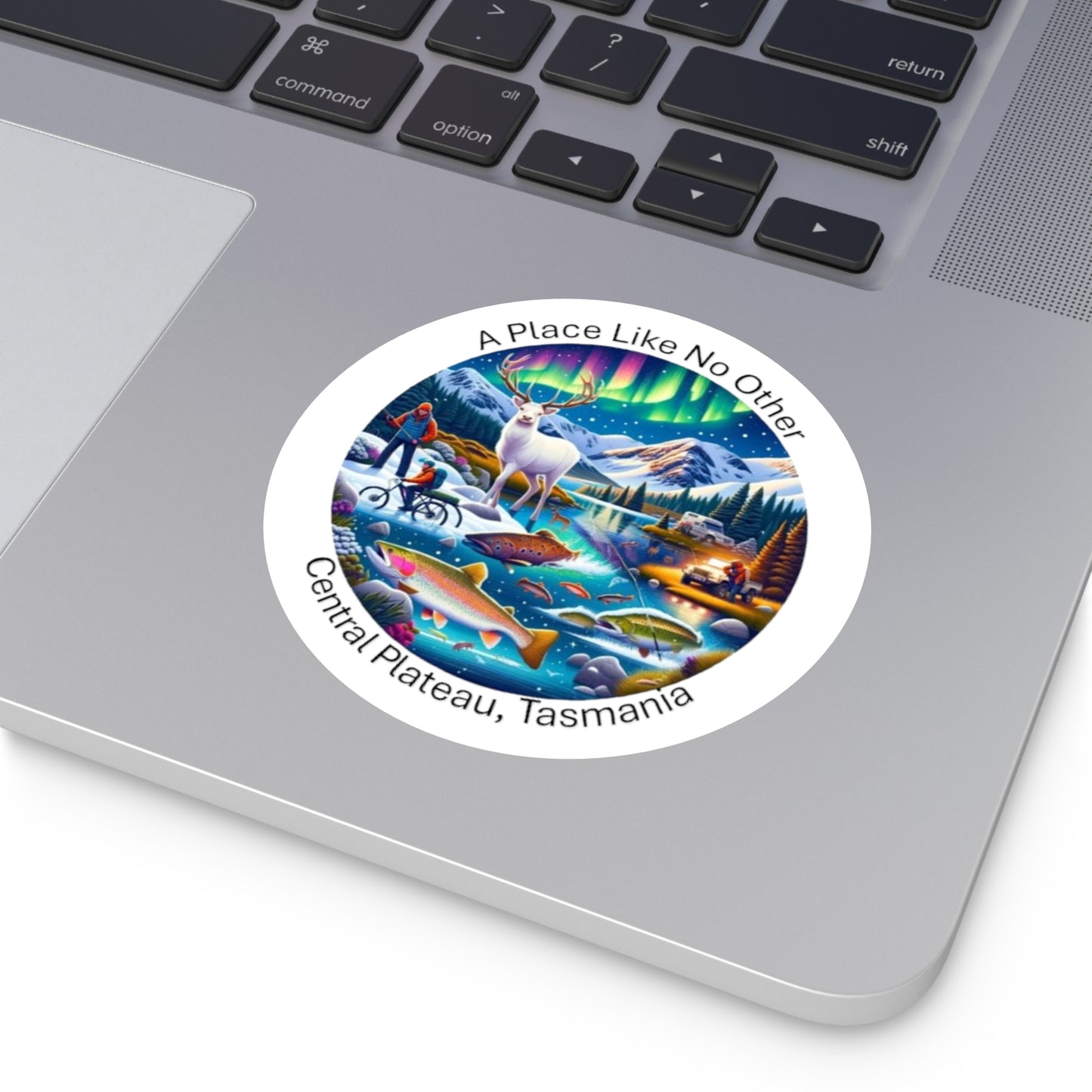 Explore the Wonders of Central Plateau - Round Vinyl Stickers