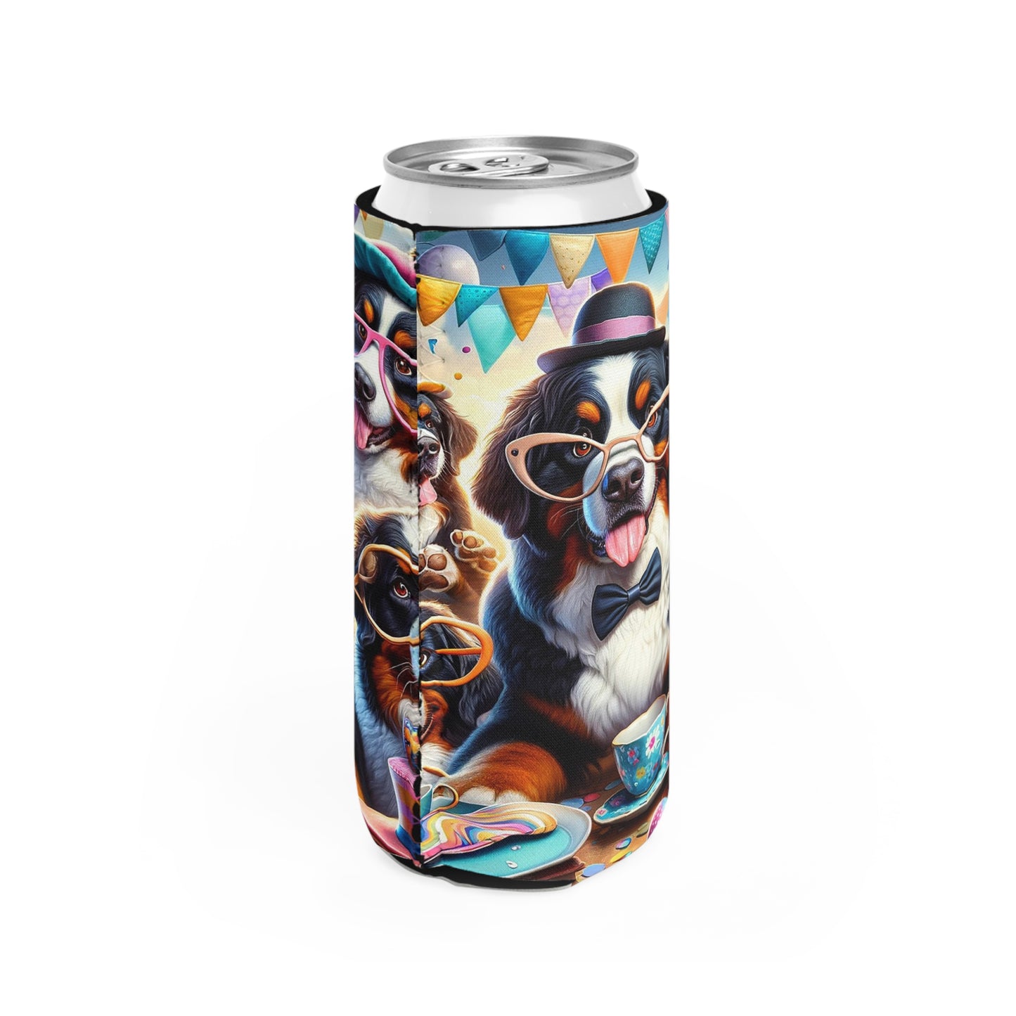 Bernese Mountain Dog - Slim Can Cooler