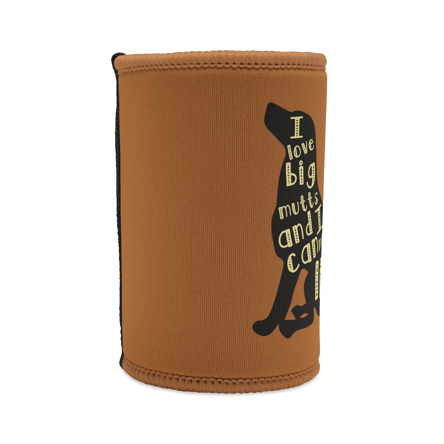 Funny dog cooler, big mutts design, stubby holder, dog lover gift, canine silhouette, novelty can cooler, playful quote, animal enthusiast