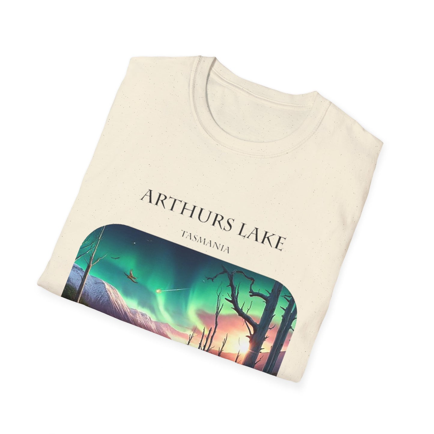 Explore the Wonders of the Central Plateau - Arthurs Lake - Unisex Softstyle T-Shirt