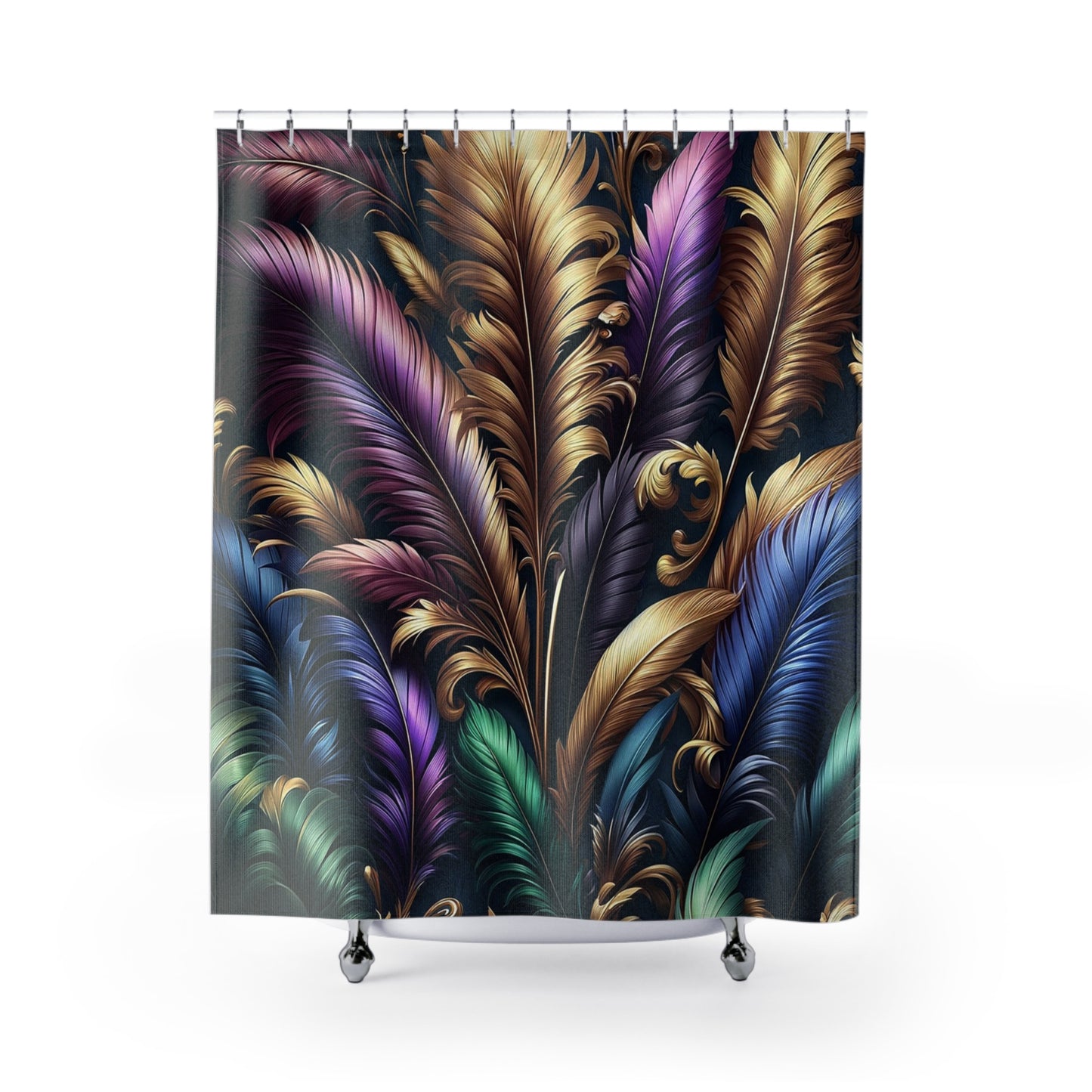 Elegant Feather Fantasy Shower Curtain