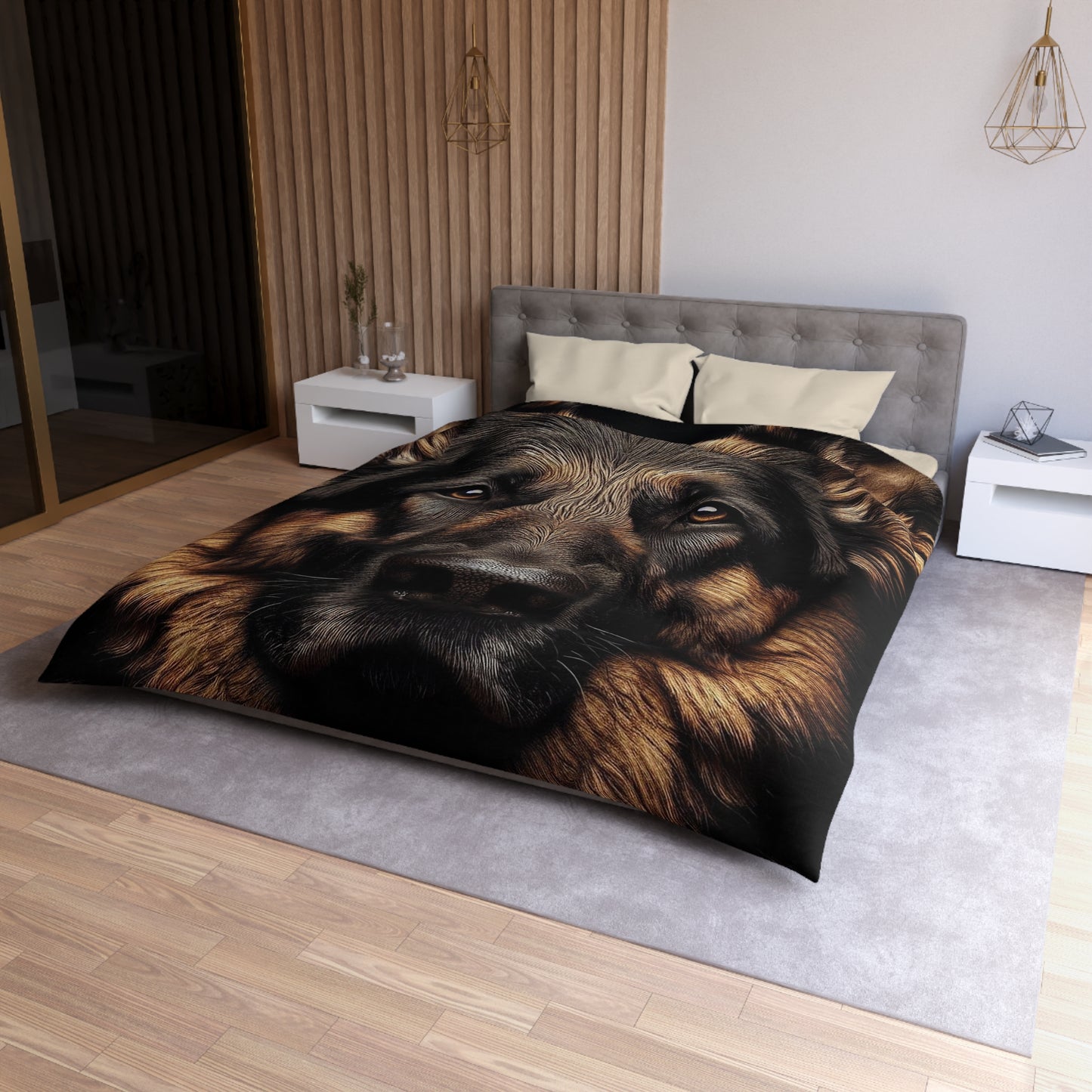 German Shepherd - Lockie - Microfiber Duvet Cover