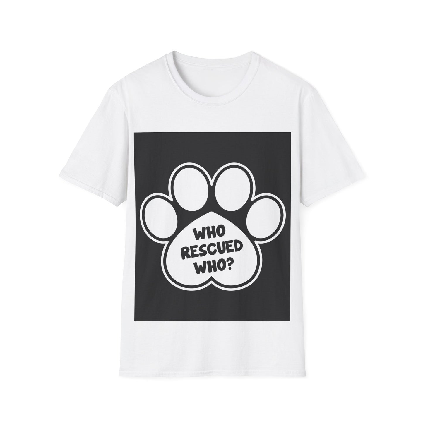 Paw print rescue t-shirt, animal rescue shirt, adopt don't shop tee, pet adoption awareness, rescue dog apparel,  paw print design