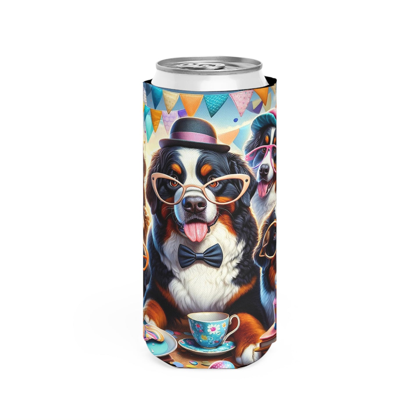 Bernese Mountain Dog - Slim Can Cooler