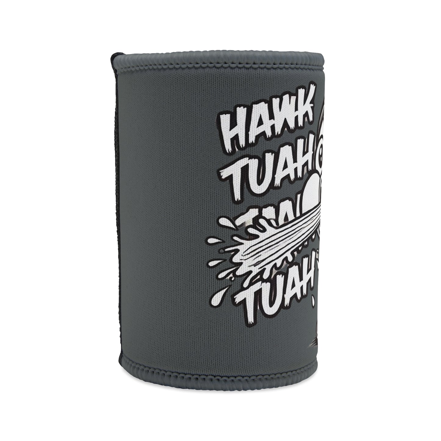 Stubby Holder Hawk tuah stubby holder, funny spitting girl design, humorous drink cooler, playful beverage accessory, novelty stubby holder