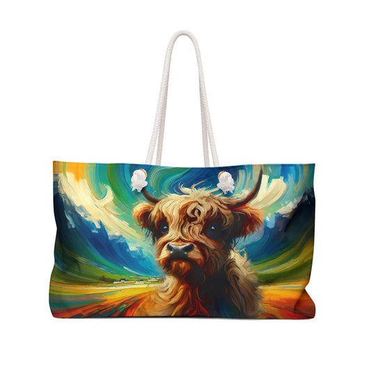 Whimsical Highland Cow - Weekender Bag