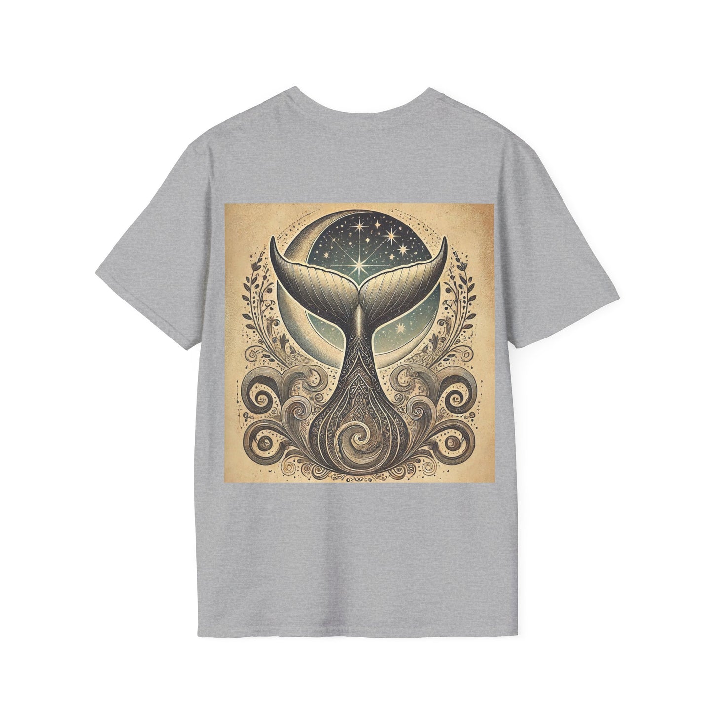 Vintage Whale Tail T-Shirt - Unisex Softstyle T-Shirt