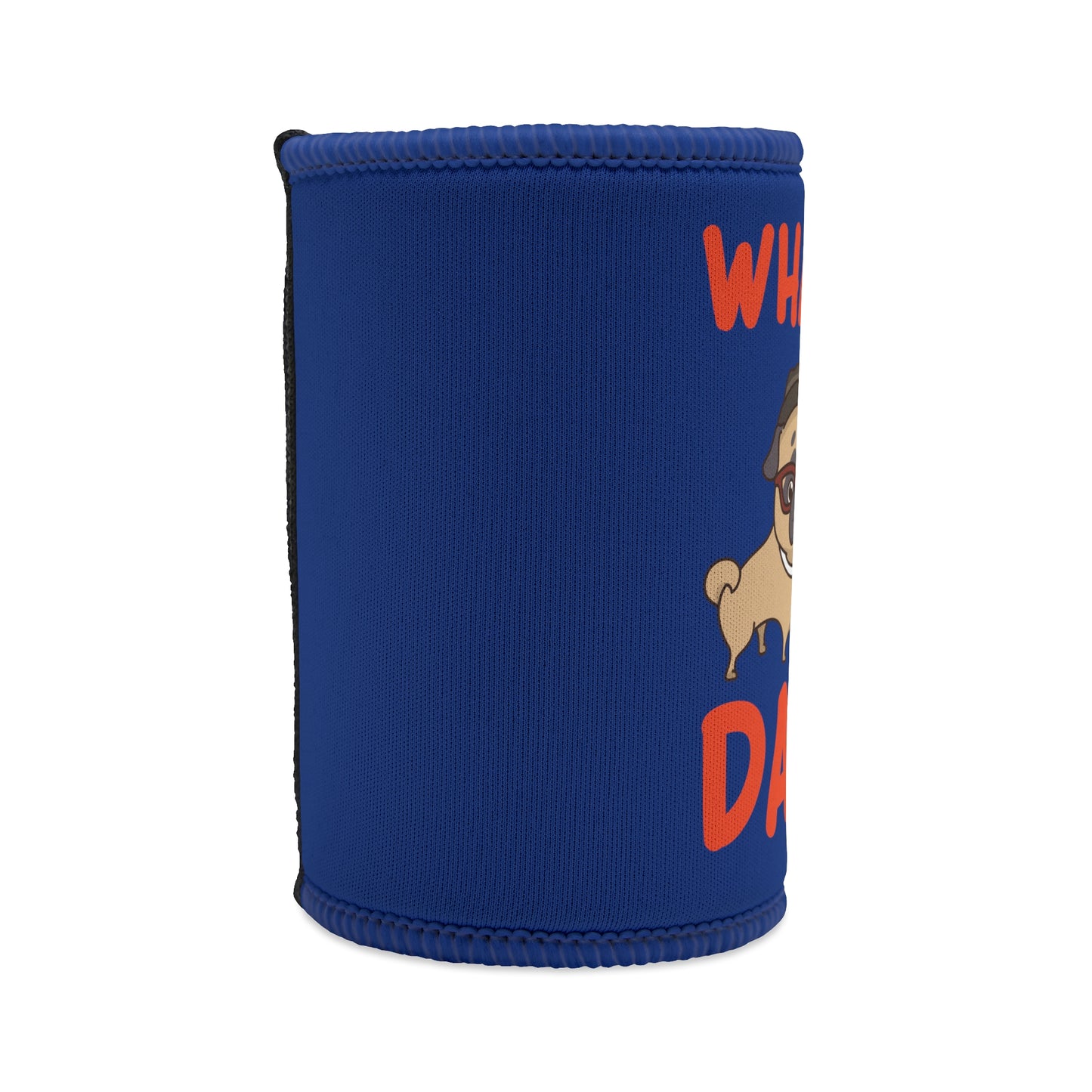 Stubby Holder What up dawg stubby holder, funny dog koozie, pug lover gift, humorous drink cooler, playful dog design, cute pug accessory