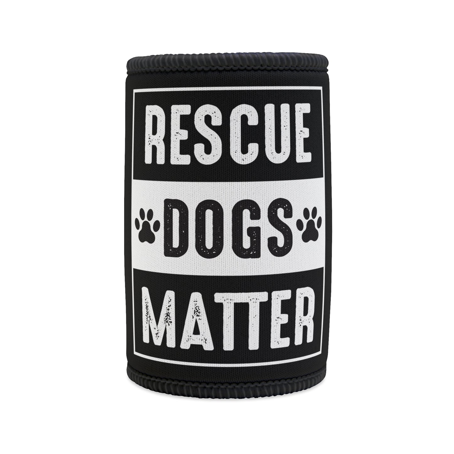 Rescue dogs matter, dog rescue stubby holder, pet adoption accessory, animal rescue support, dog lover gift, pet advocacy, adopt don't shop