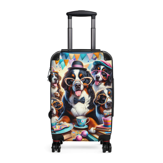 Whimsical Bernese Mountain Dog Suitcase - Fun and Playful Design