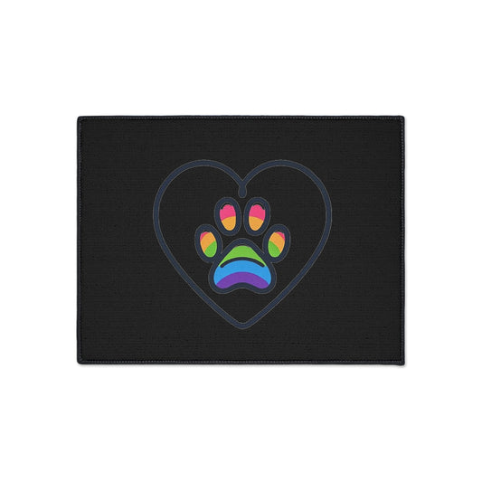 Rainbow Paw of Love Heavy Duty Floor Mat