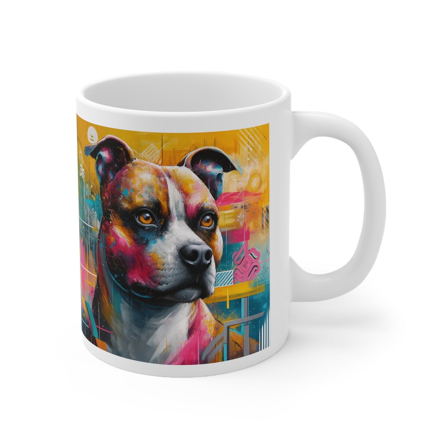 Vibrant Canine Majesty - Ceramic Coffee Cups, 11oz, 15oz