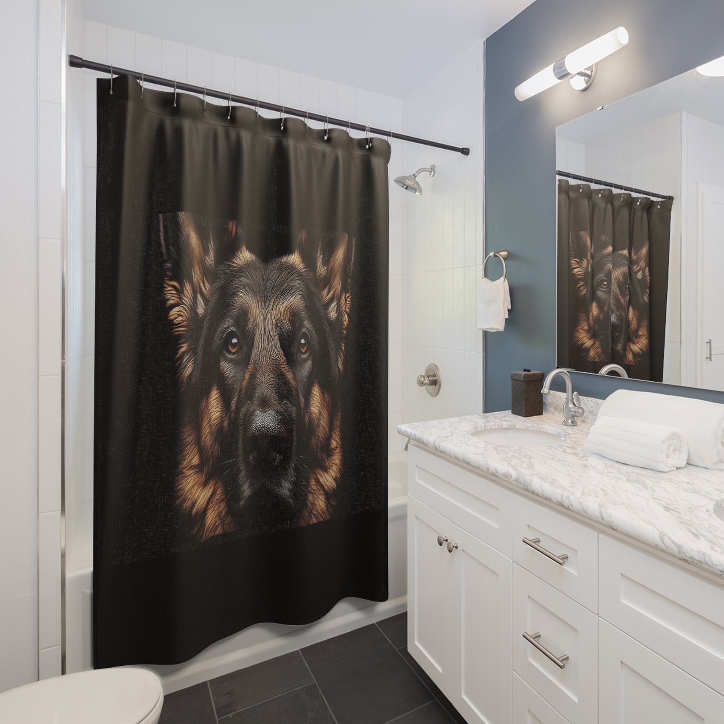 German Shepherd - Lockie - Shower Curtains