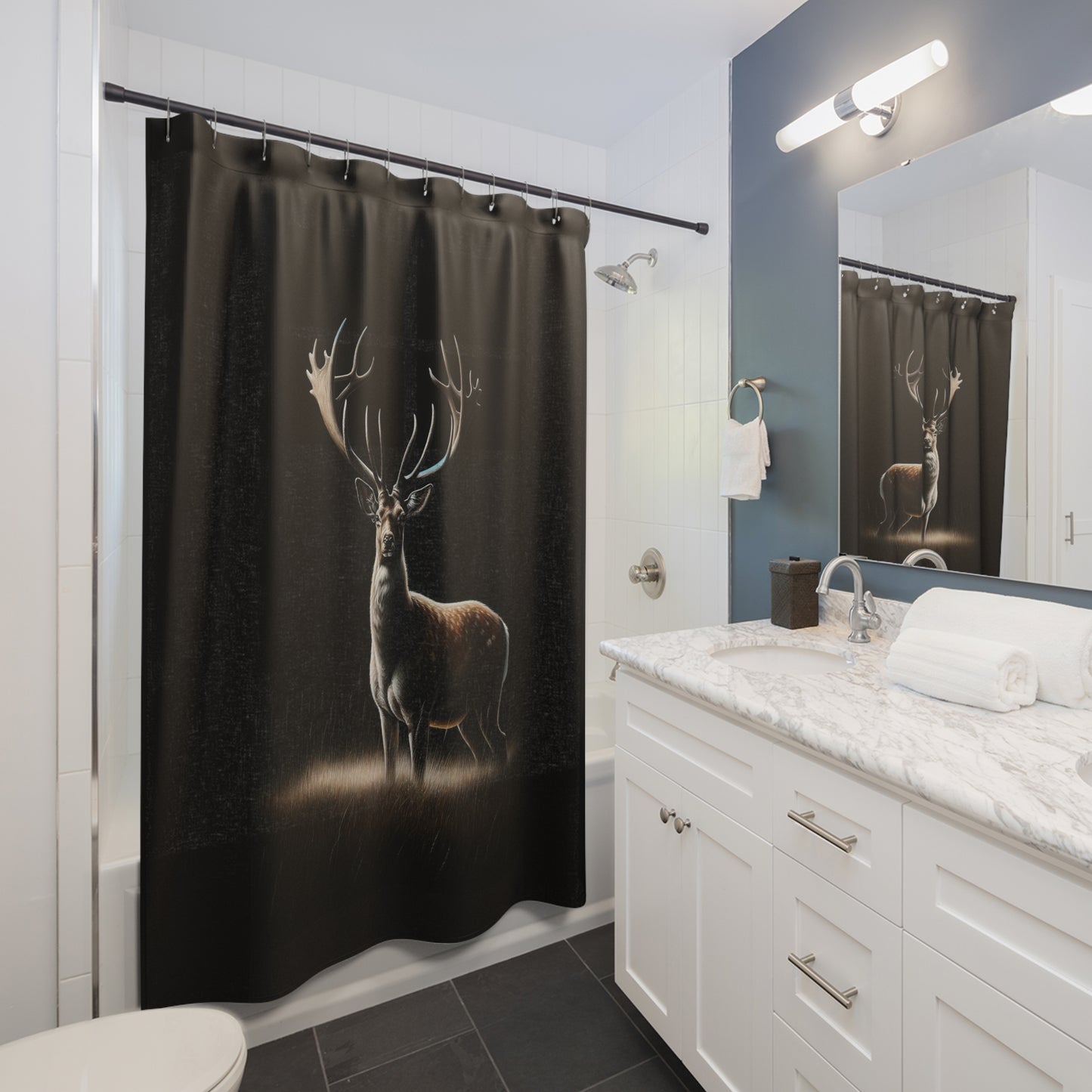 Majestic Stag at Dusk Shower Curtain