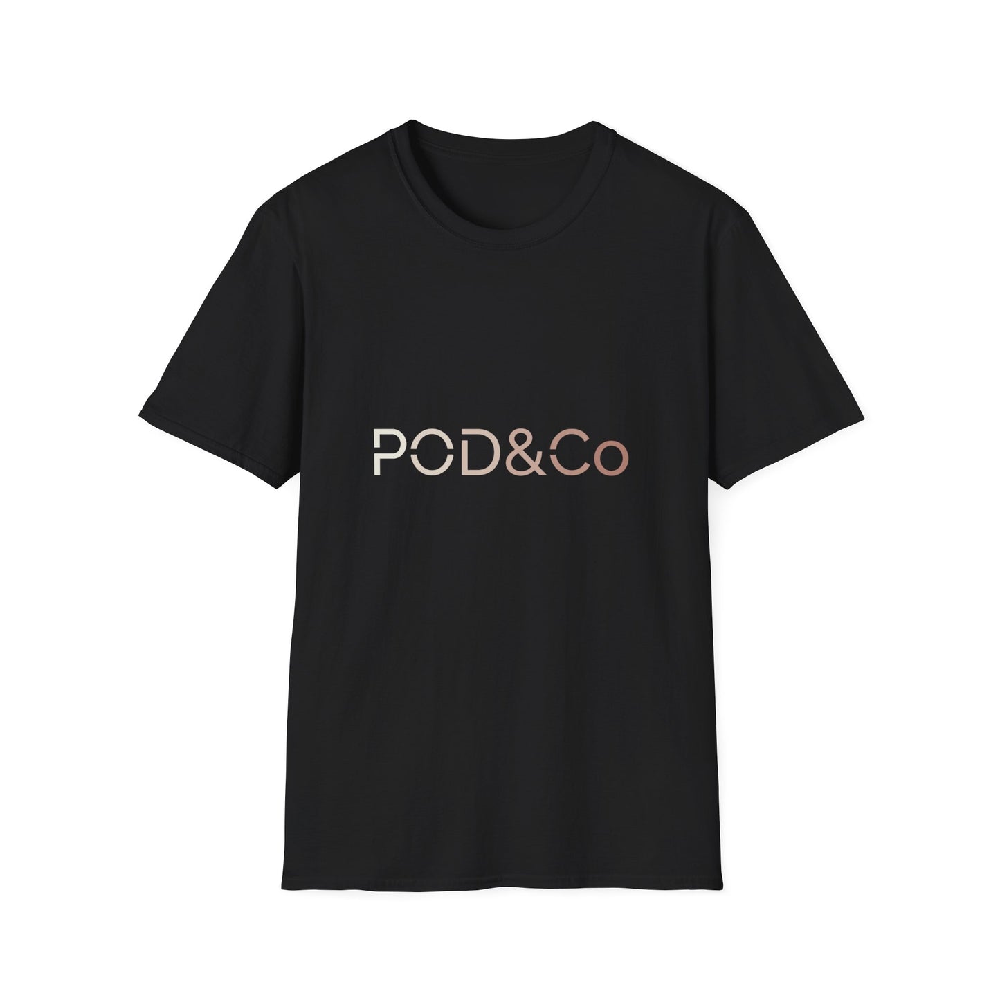 Stylish POD&Co Brand Logo T-Shirt - Unisex Softstyle T-Shirt