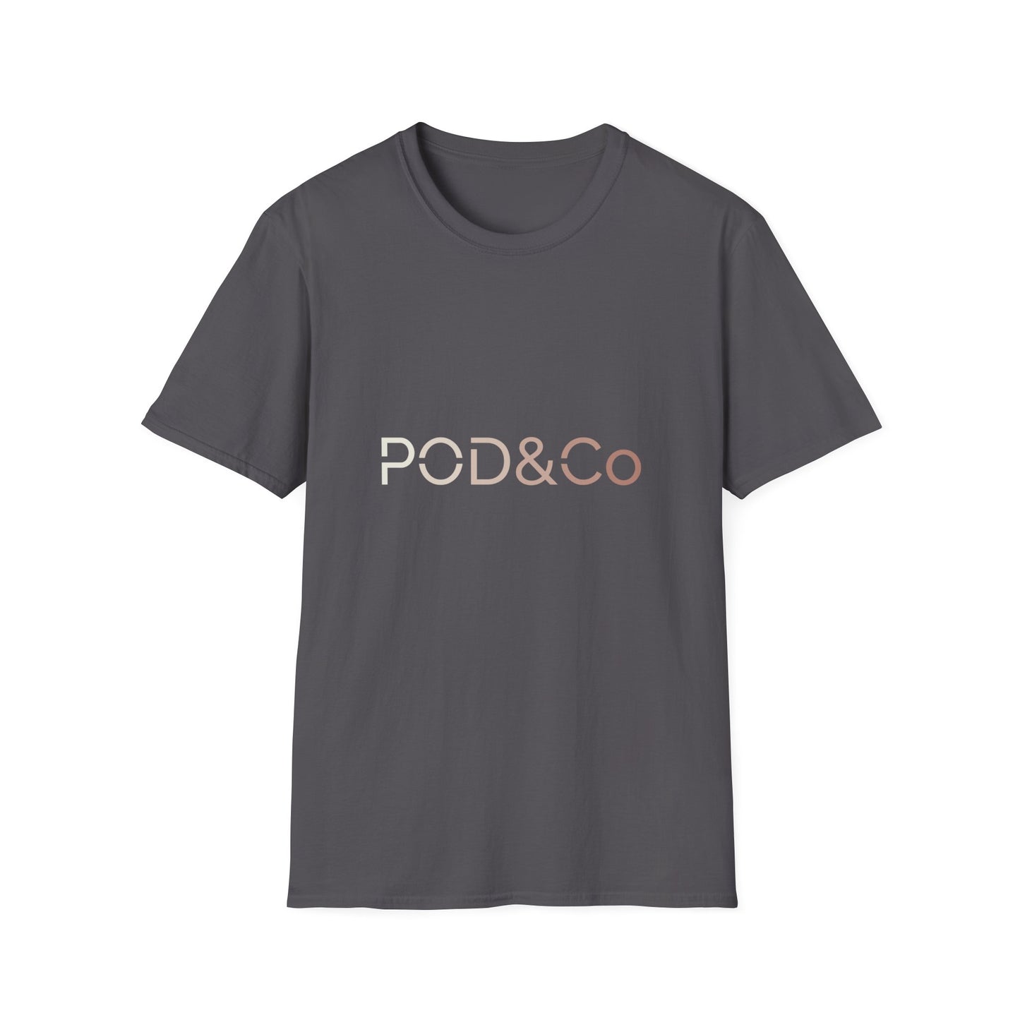 Stylish POD&Co Brand Logo T-Shirt - Unisex Softstyle T-Shirt