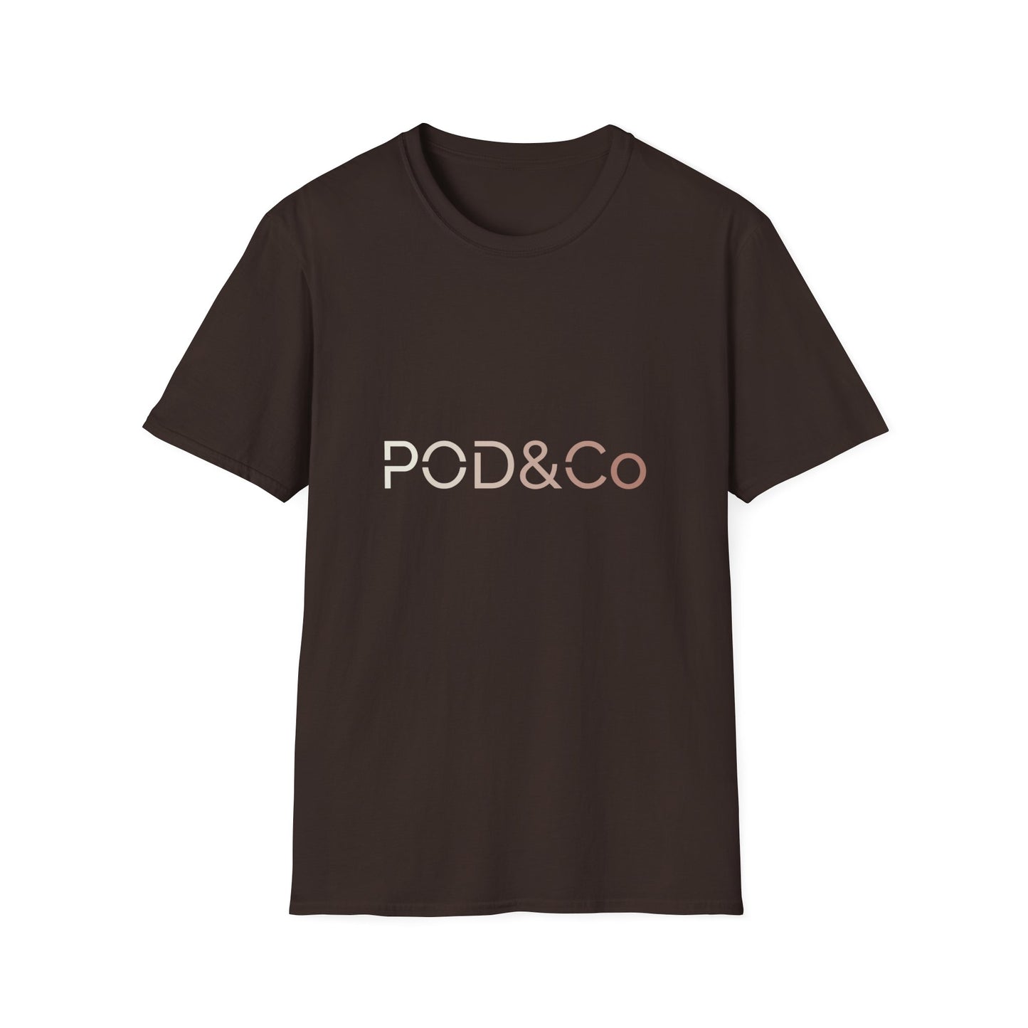 Stylish POD&Co Brand Logo T-Shirt - Unisex Softstyle T-Shirt