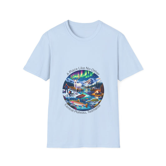 Explore the Wonders of Central Plateau - - Unisex Softstyle T-Shirt -- Printed on Front