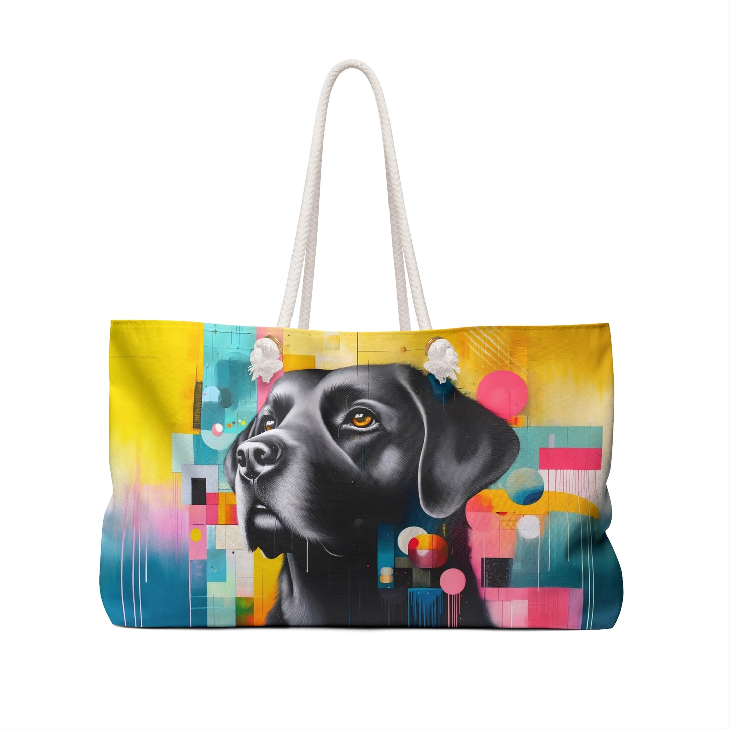 Colourful Black Labrador - Weekender Bag