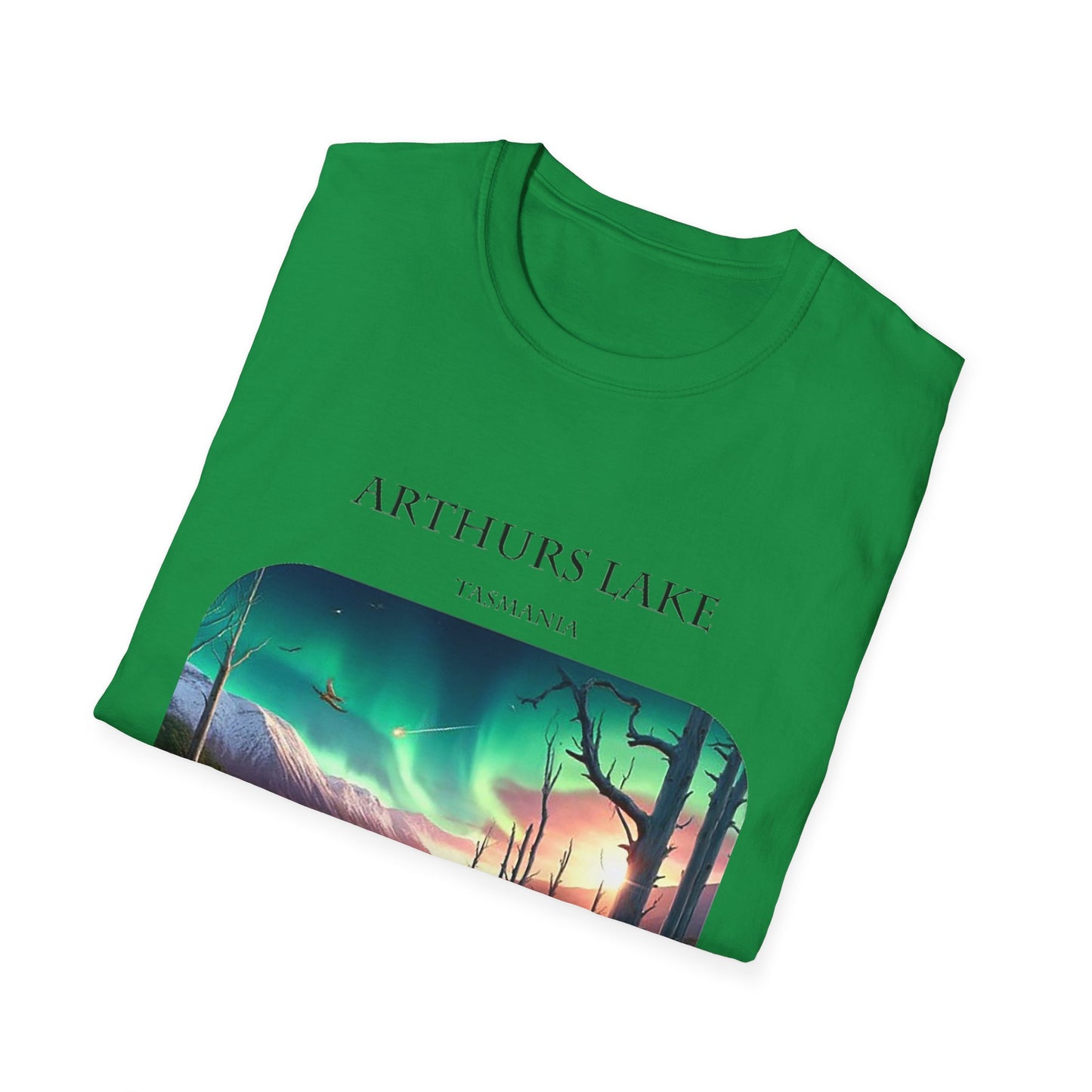 Explore the Wonders of the Central Plateau - Arthurs Lake - Unisex Softstyle T-Shirt