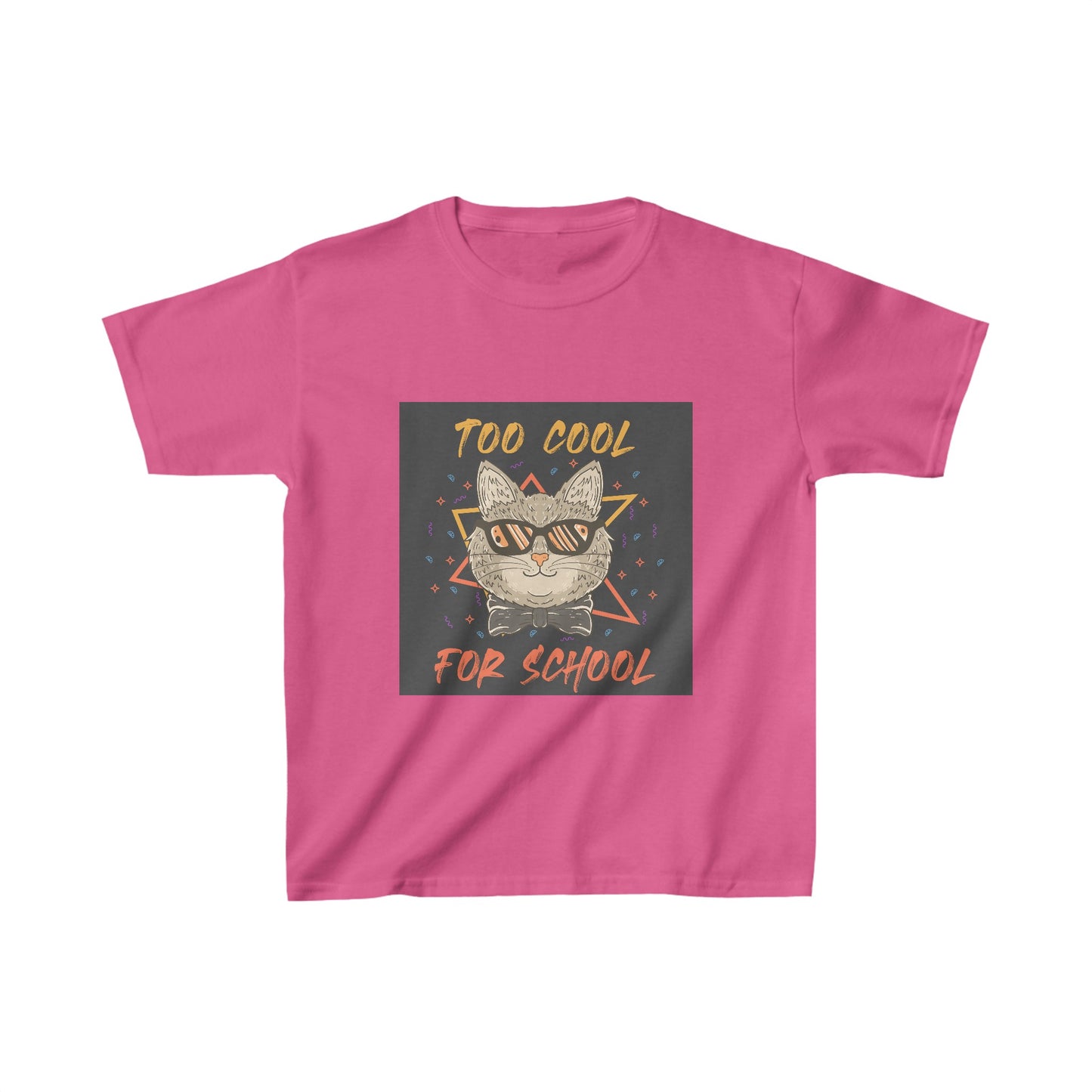 Too cool for school shirt, funny cat t-shirt, cat lover gift, cool cat design, playful cat tee, pet lover clothing, kids cat shirt