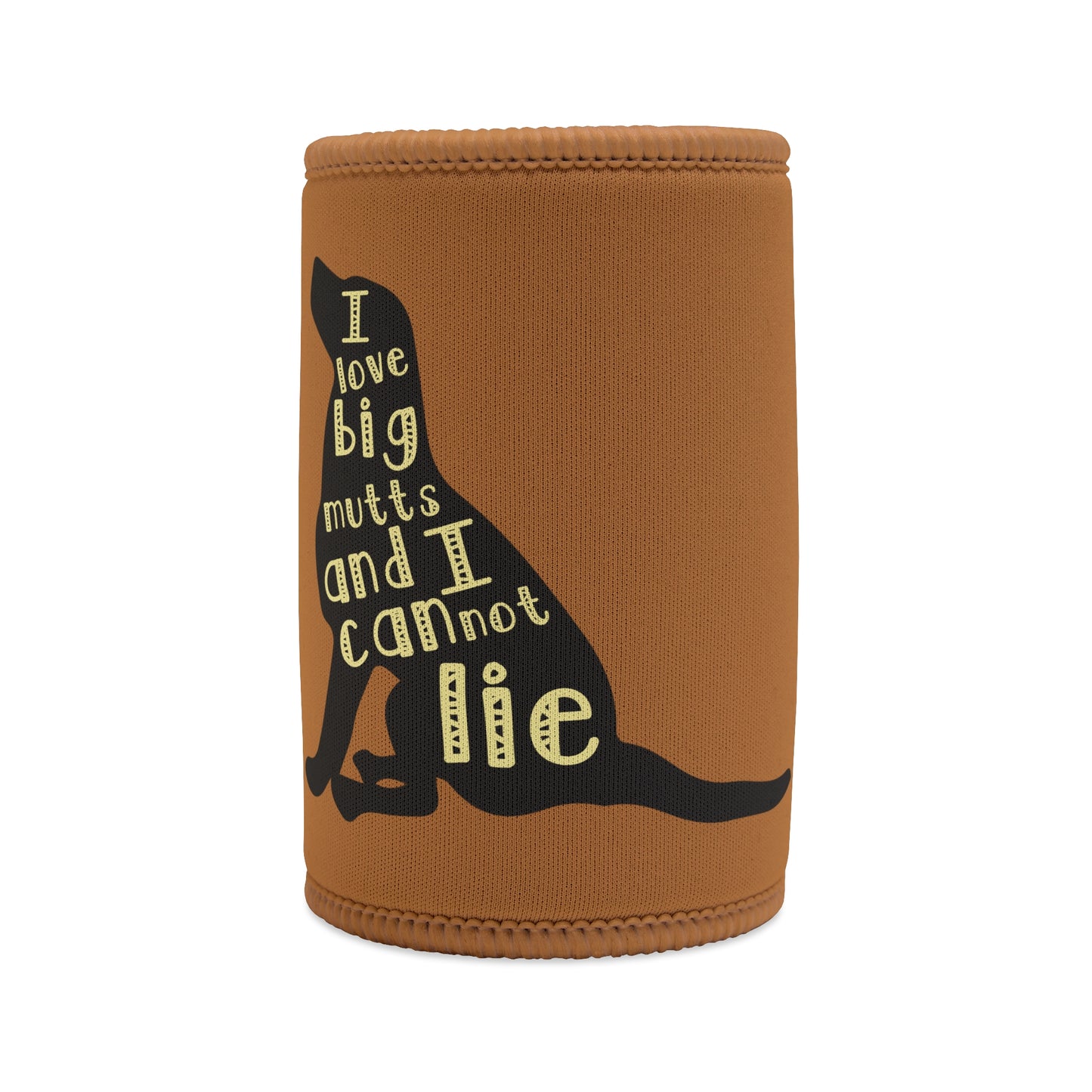 Funny dog cooler, big mutts design, stubby holder, dog lover gift, canine silhouette, novelty can cooler, playful quote, animal enthusiast