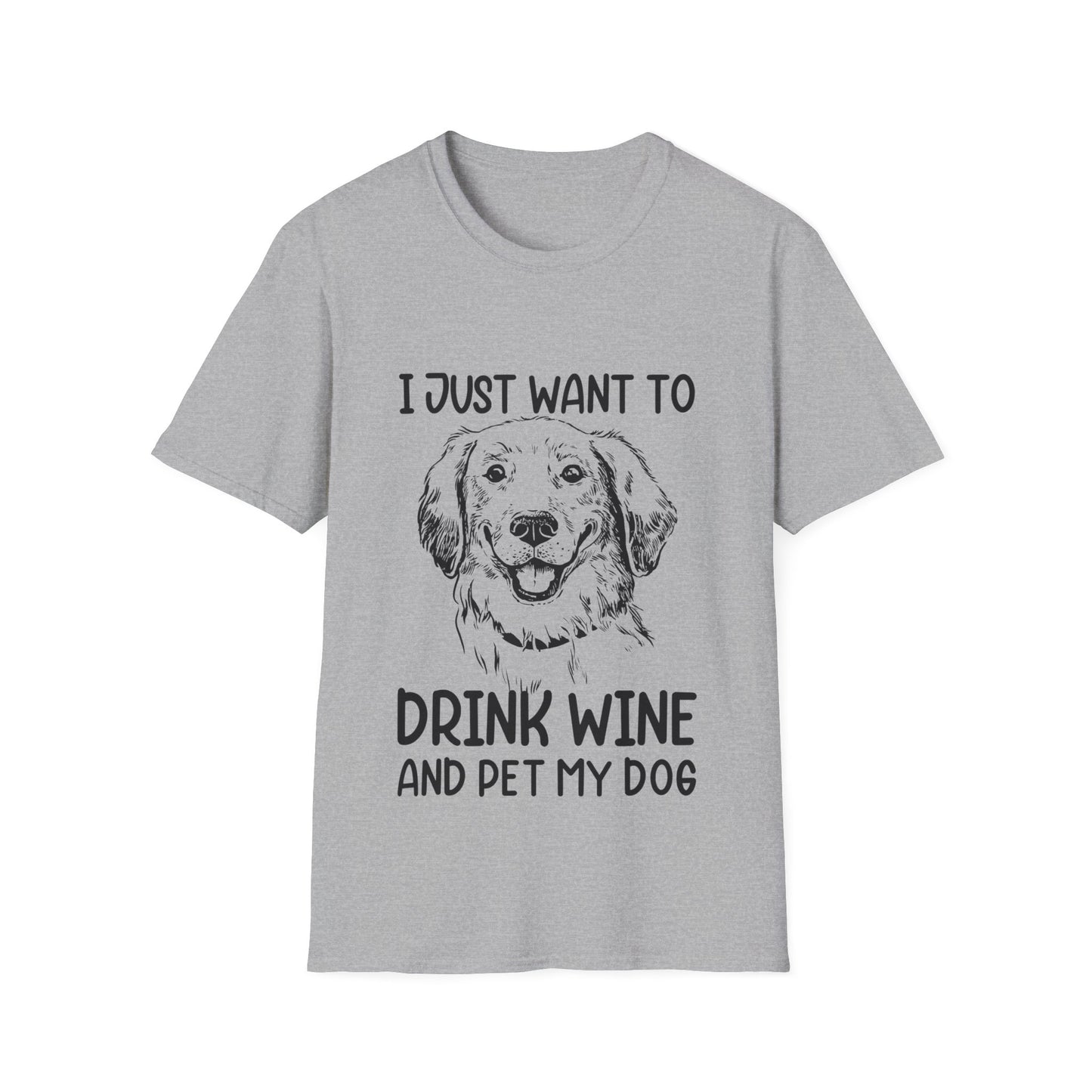 Dog lover shirt, wine and dog t-shirt, pet owner apparel, dog petting tee, funny dog quote, casual dog shirt, dog mom gift, dog dad clothing