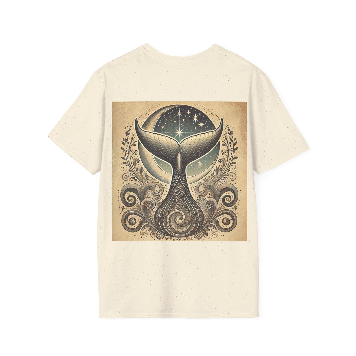 Vintage Whale Tail T-Shirt - Unisex Softstyle T-Shirt