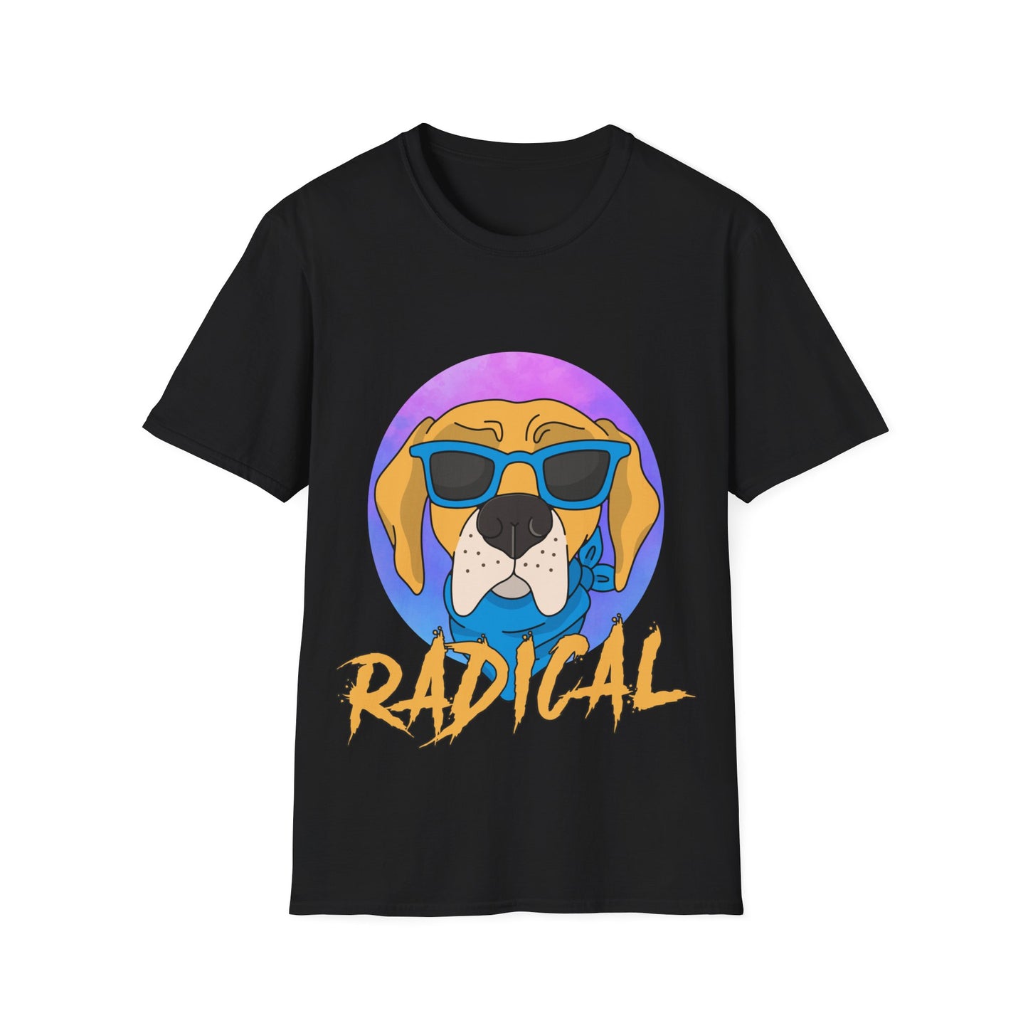 Radical dog t-shirt, cool dog shirt, sunglasses dog design, funny dog tee, hip dog graphic tee, trendy pet lover shirt