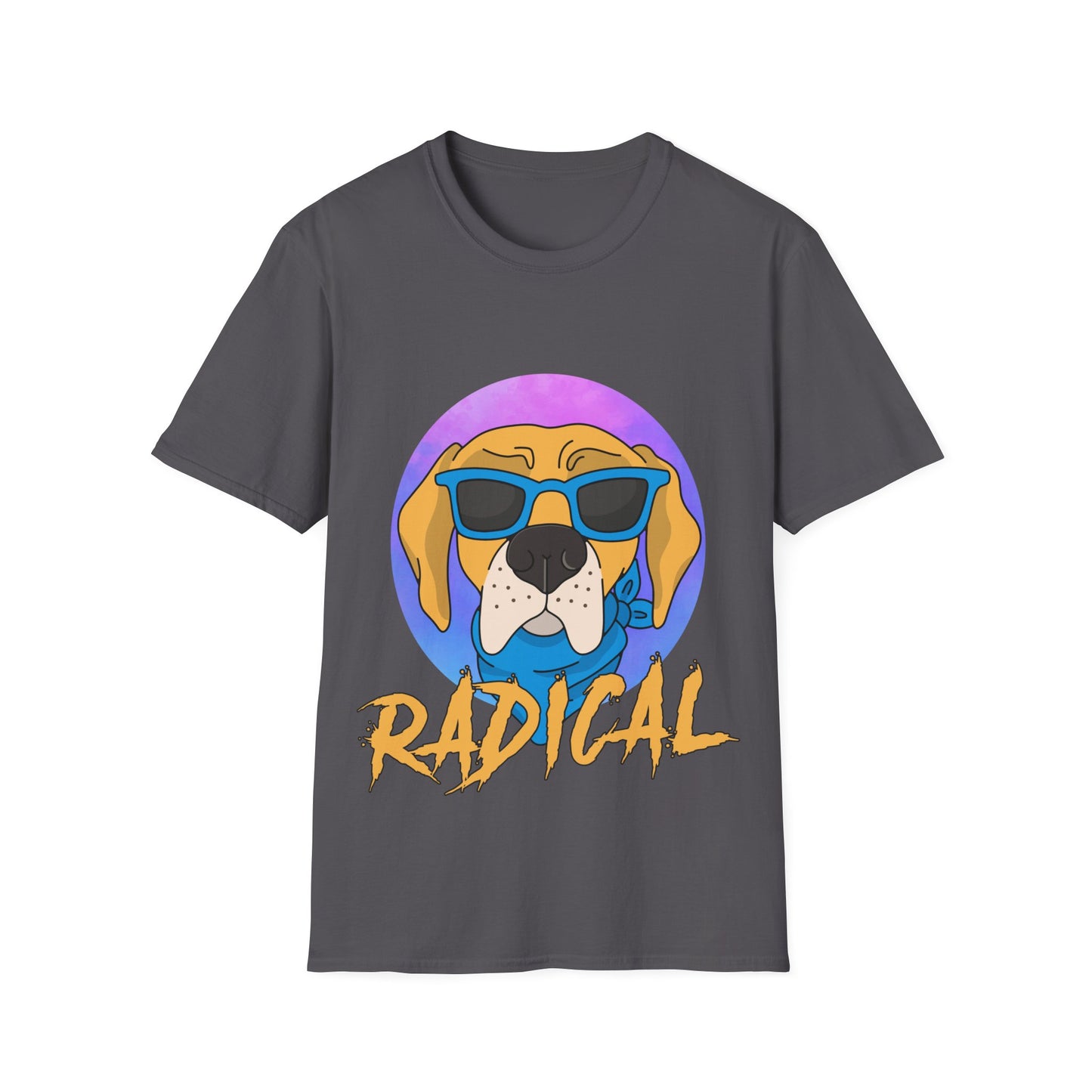 Radical dog t-shirt, cool dog shirt, sunglasses dog design, funny dog tee, hip dog graphic tee, trendy pet lover shirt