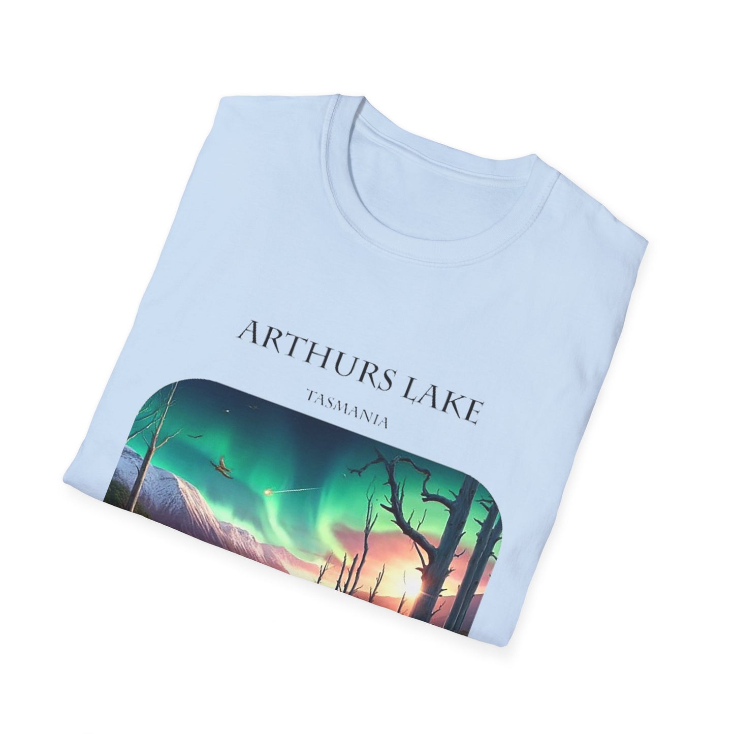 Explore the Wonders of the Central Plateau - Arthurs Lake - Unisex Softstyle T-Shirt