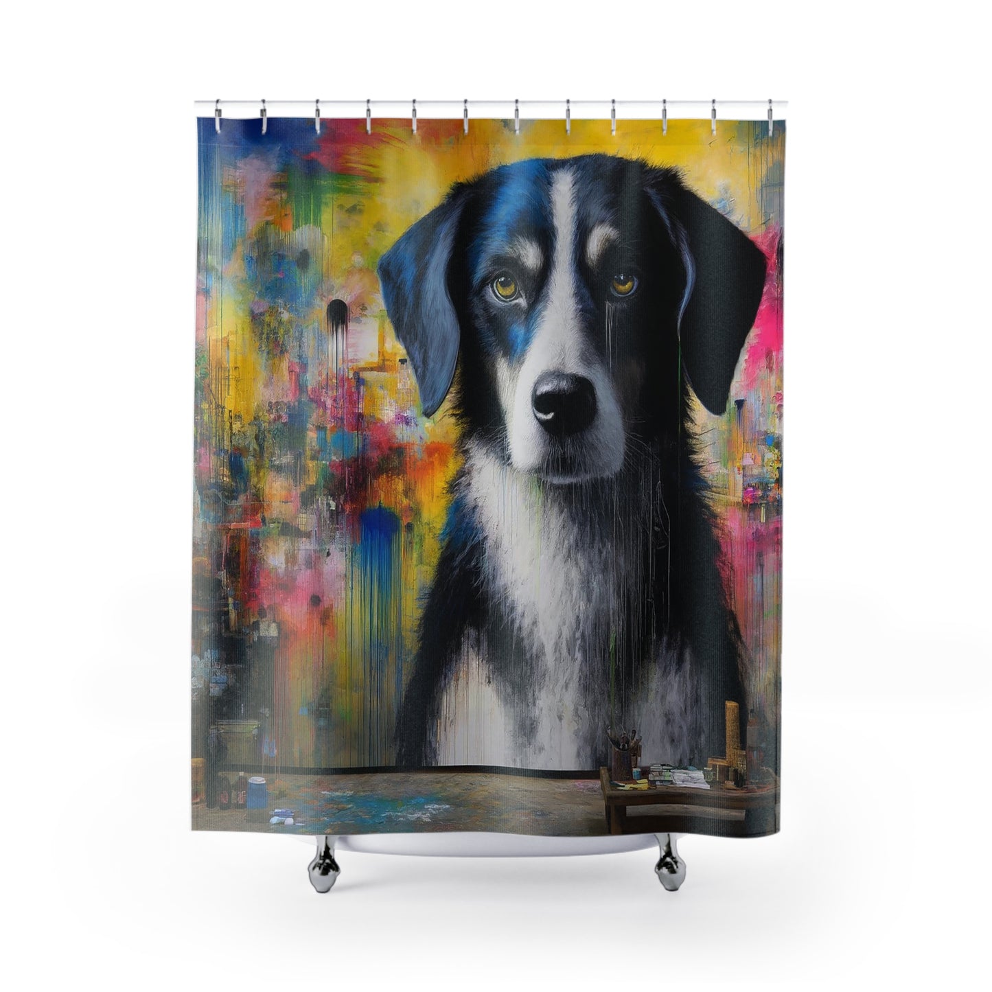 Abstract Canine Expression - Shower Curtains