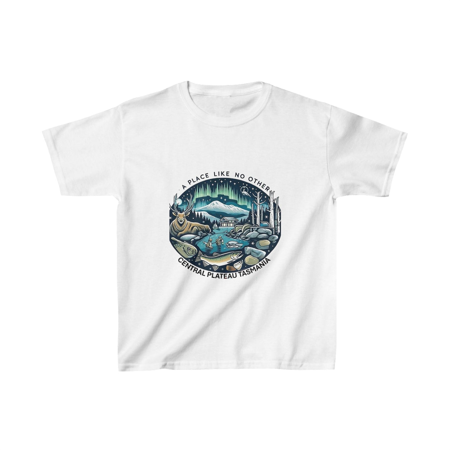 Explore the Wonders of Central Plateau, Tasmania - Kids Heavy Cotton™ Tee