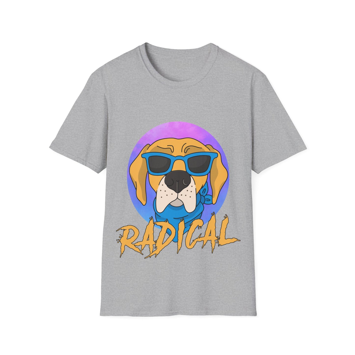 Radical dog t-shirt, cool dog shirt, sunglasses dog design, funny dog tee, hip dog graphic tee, trendy pet lover shirt