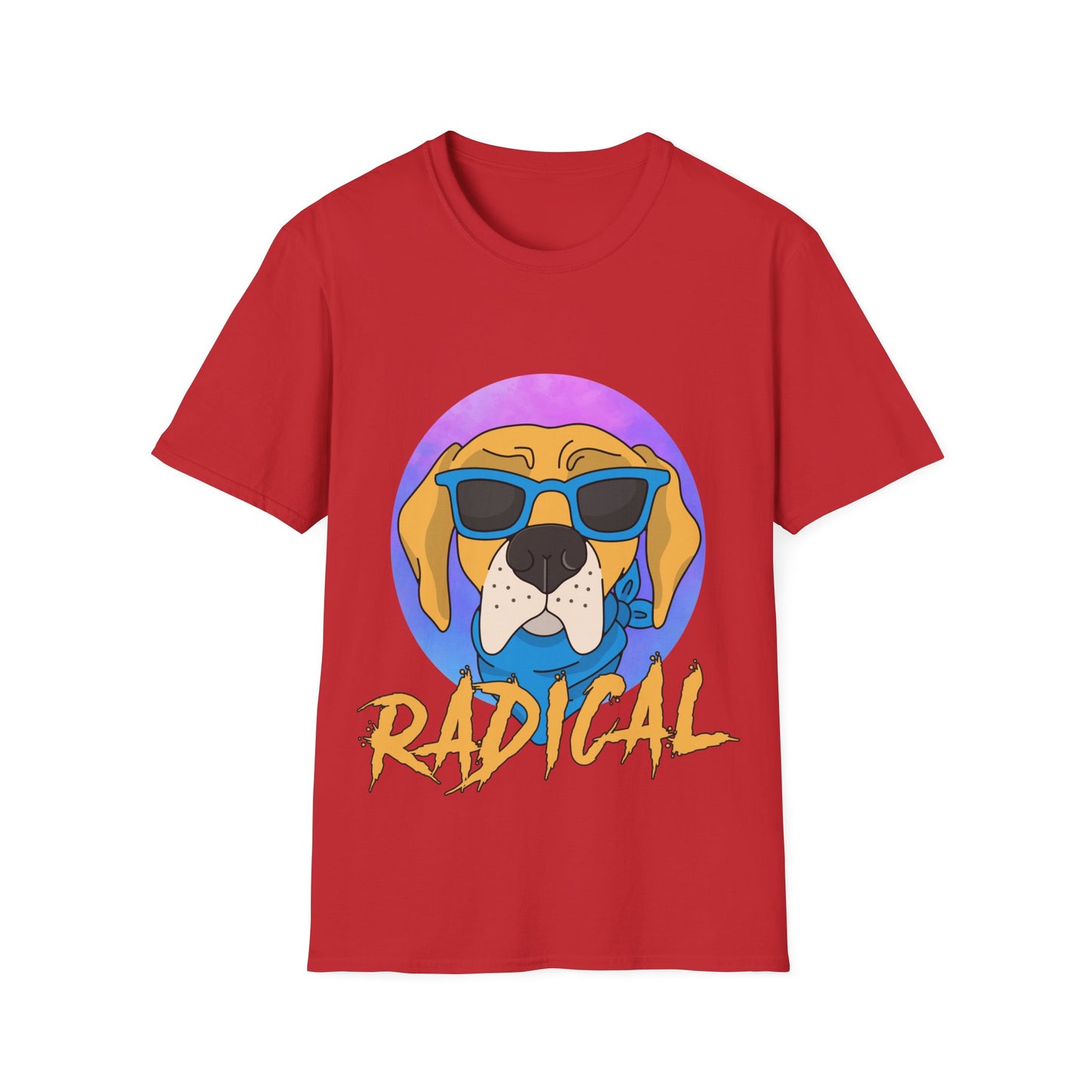 Radical dog t-shirt, cool dog shirt, sunglasses dog design, funny dog tee, hip dog graphic tee, trendy pet lover shirt