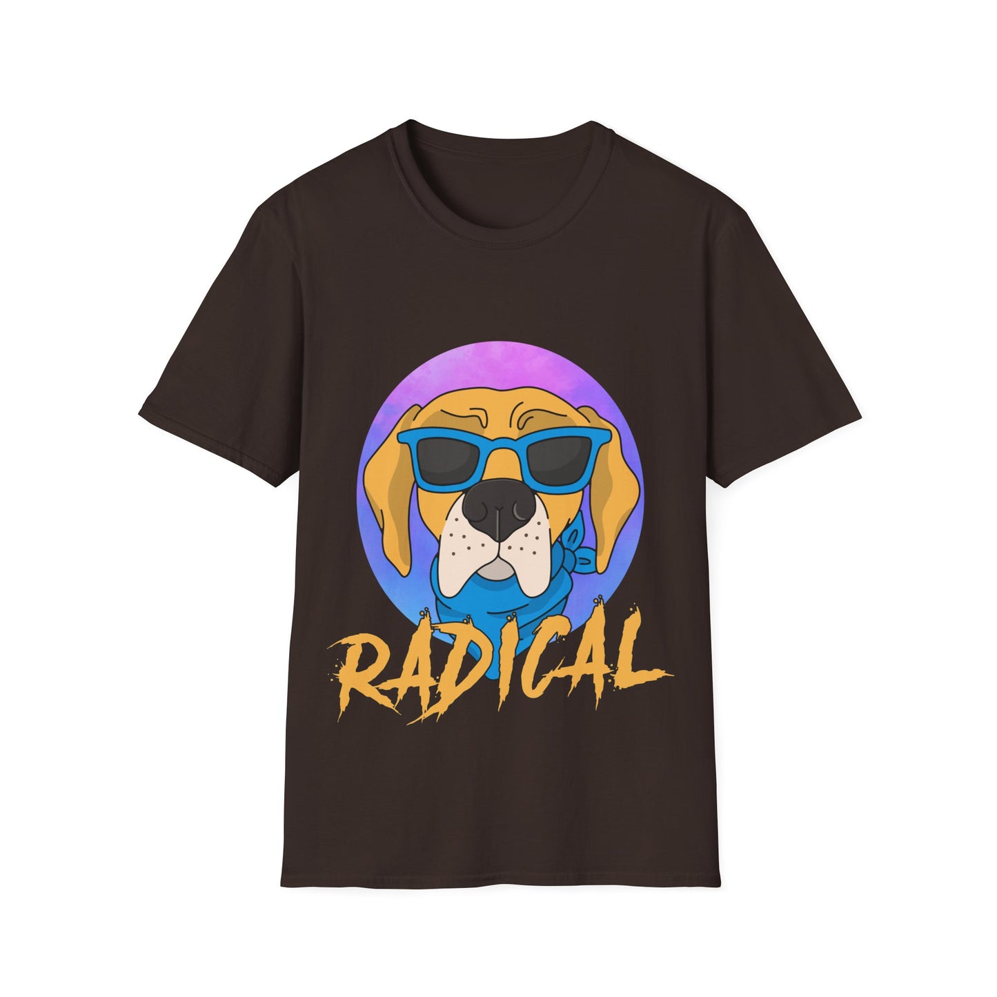 Radical dog t-shirt, cool dog shirt, sunglasses dog design, funny dog tee, hip dog graphic tee, trendy pet lover shirt