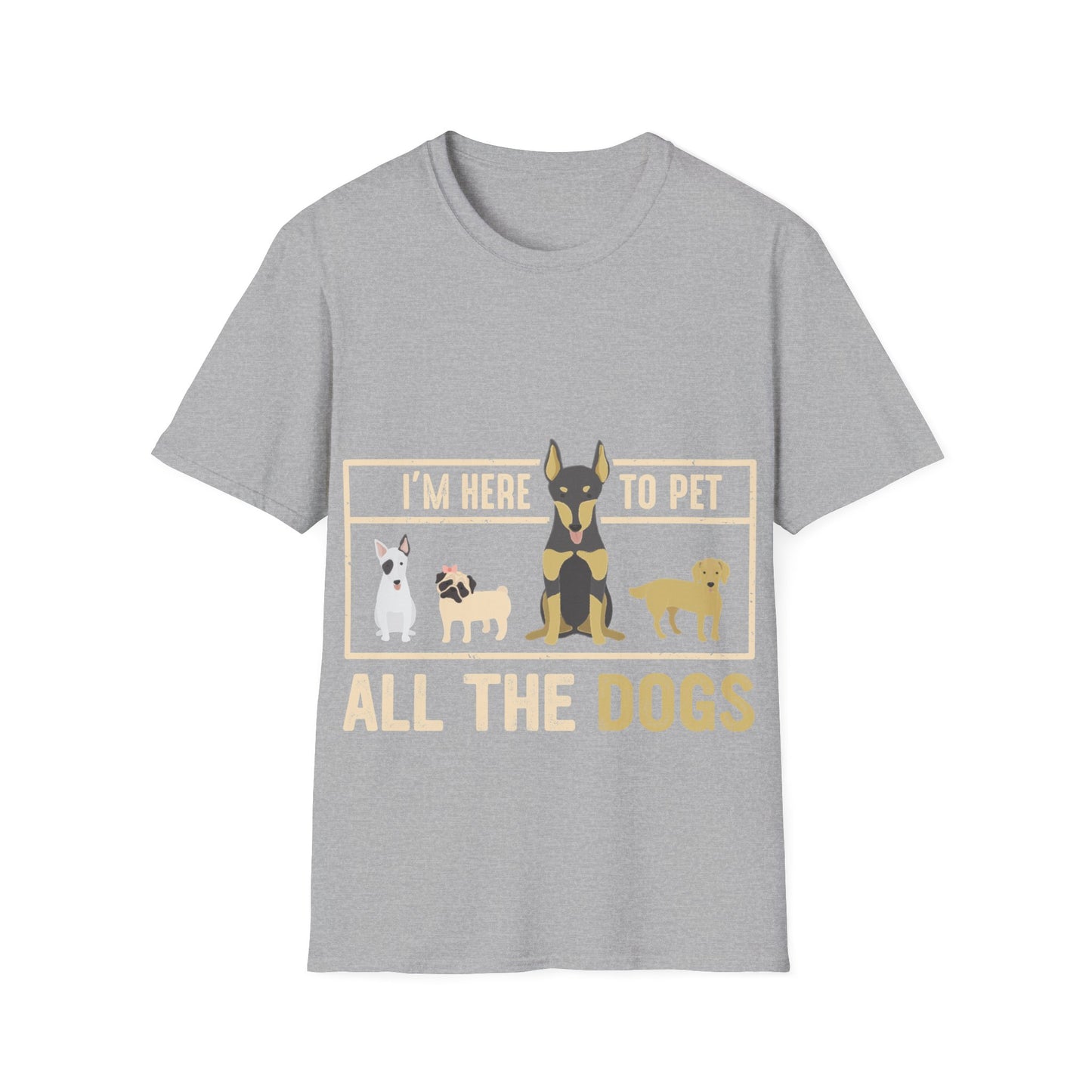 Pet all the dogs t-shirt, dog lover shirt, funny pet tee, all the dogs graphic tee, humorous dog design, cute dog shirt