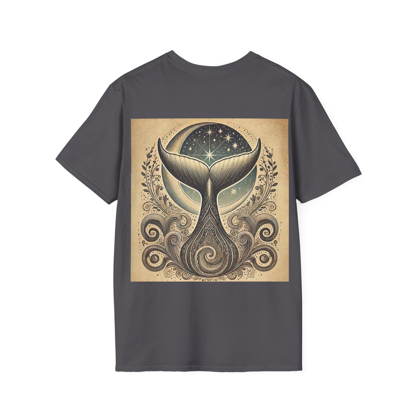 Vintage Whale Tail T-Shirt - Unisex Softstyle T-Shirt