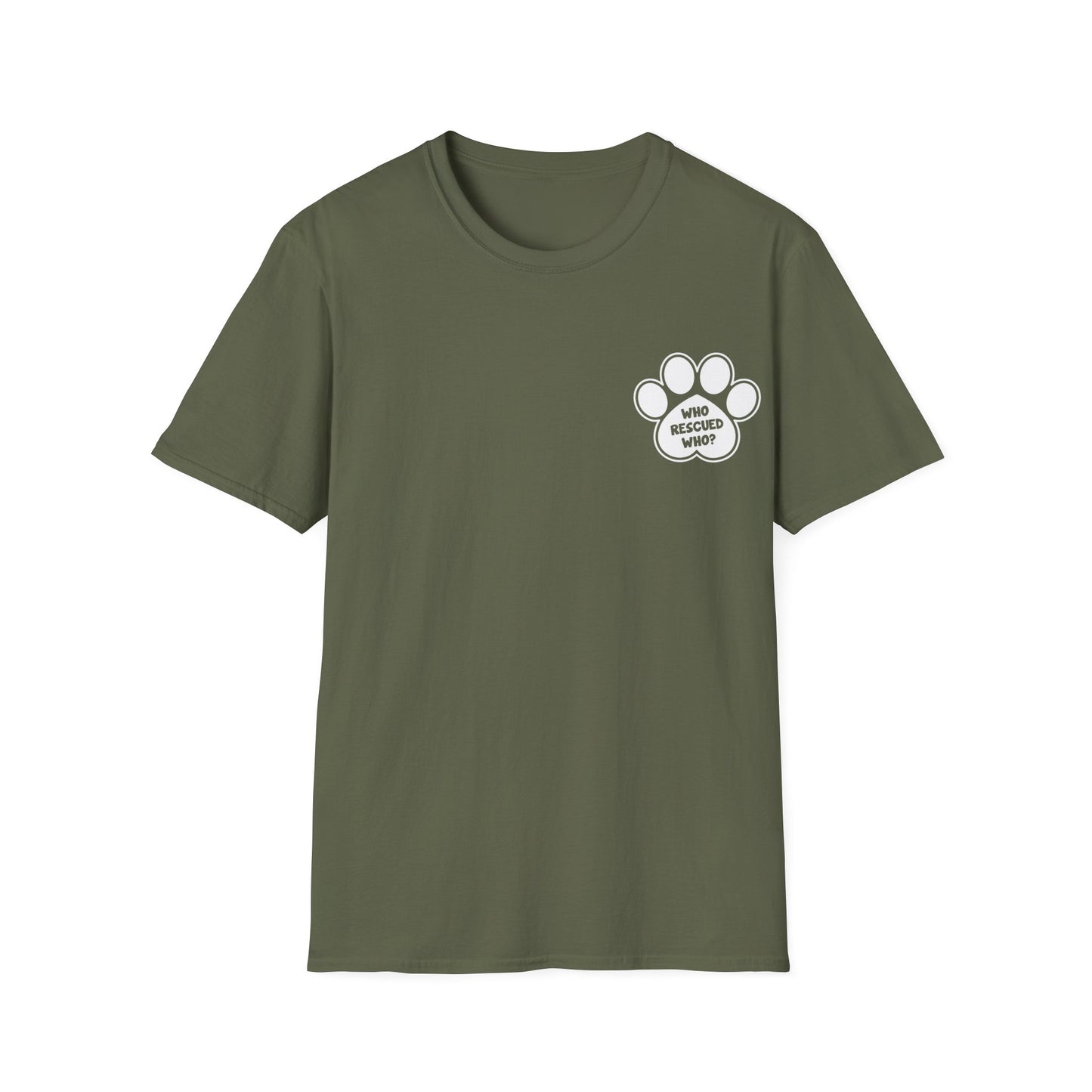 Paw print rescue t-shirt, animal rescue shirt, adopt don't shop tee, pet adoption awareness, rescue dog apparel,  paw print design