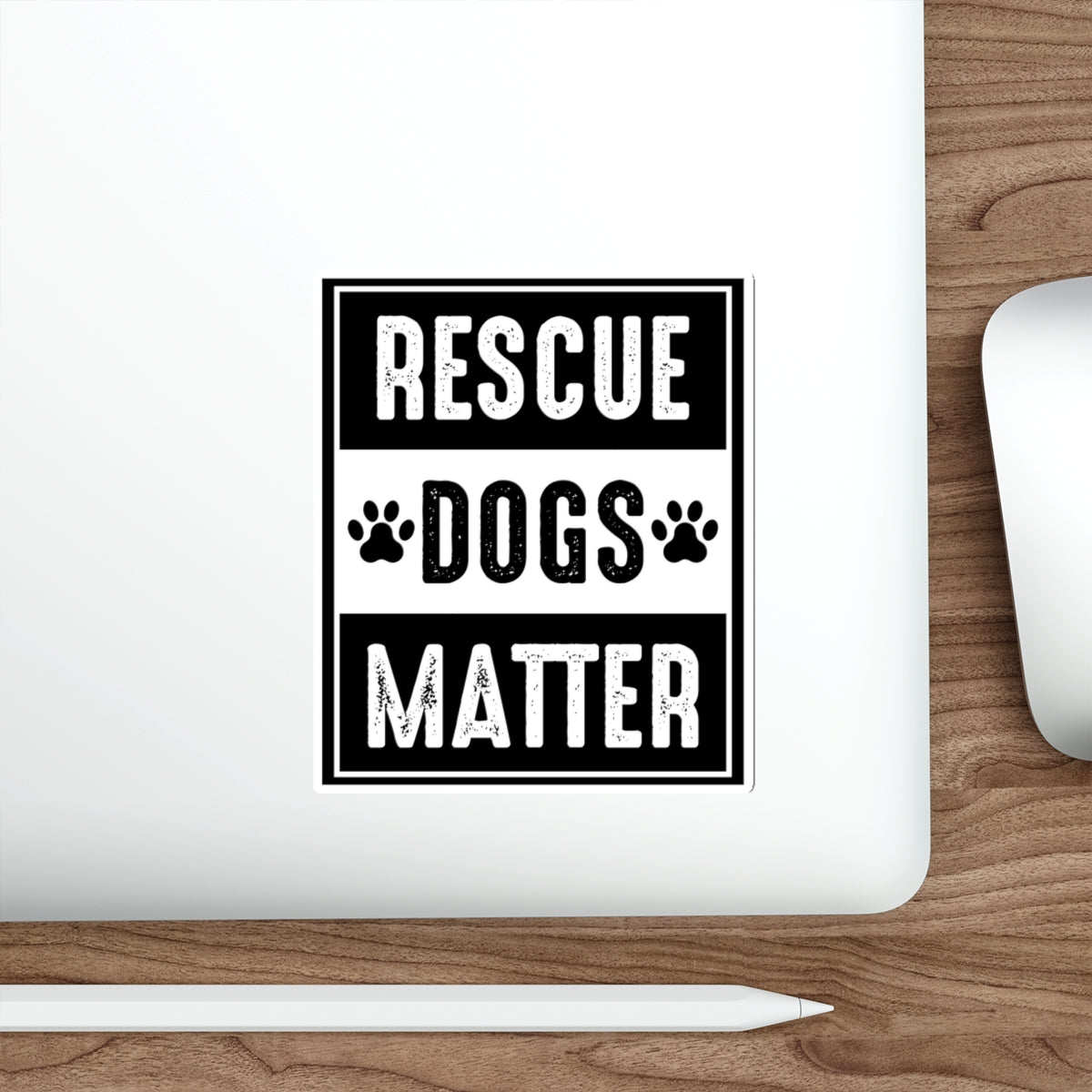 Rescue dogs matter, pet adoption sticker, dog rescue decal, animal rescue awareness, dog lover gift, adopt don't shop