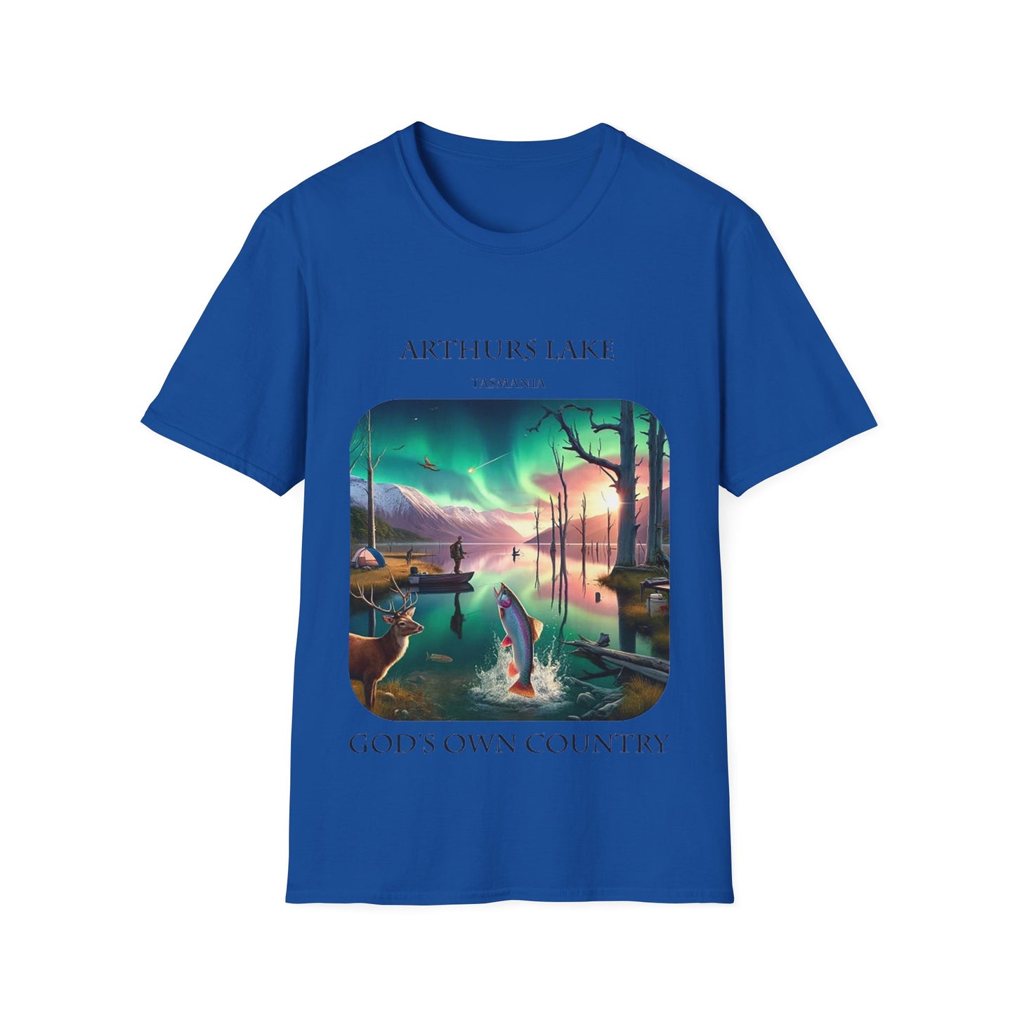 Explore the Wonders of the Central Plateau - Arthurs Lake - Unisex Softstyle T-Shirt