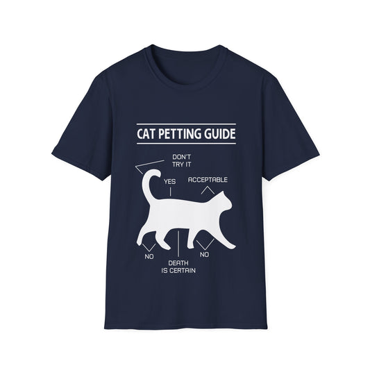 Cat petting guide shirt, funny cat tee, cat lover gift, pet humor apparel, cat owner guide, cat petting zones, humorous cat t-shirt