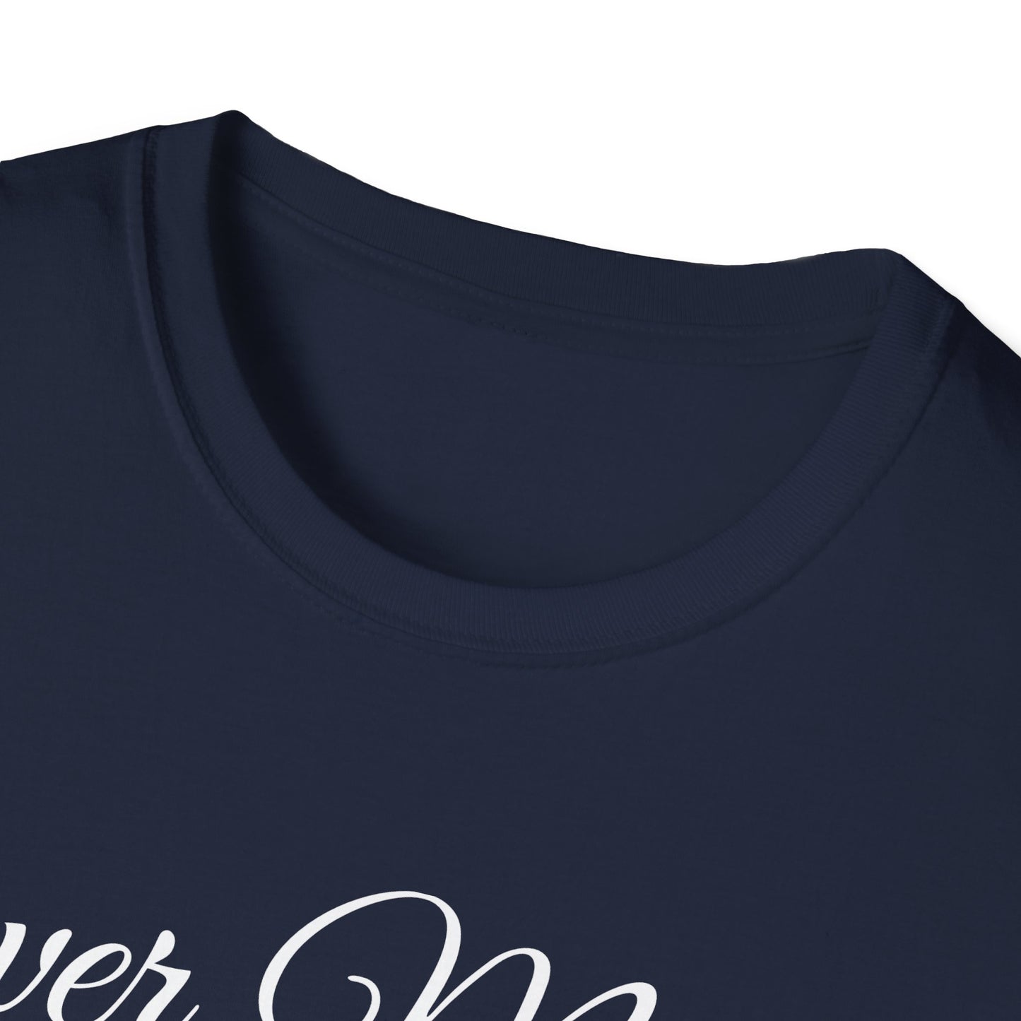 Inspirational Navy Blue T-Shirt - Never Measure Progress Using Someone Else's Ruler - Unisex Softstyle T-Shirt