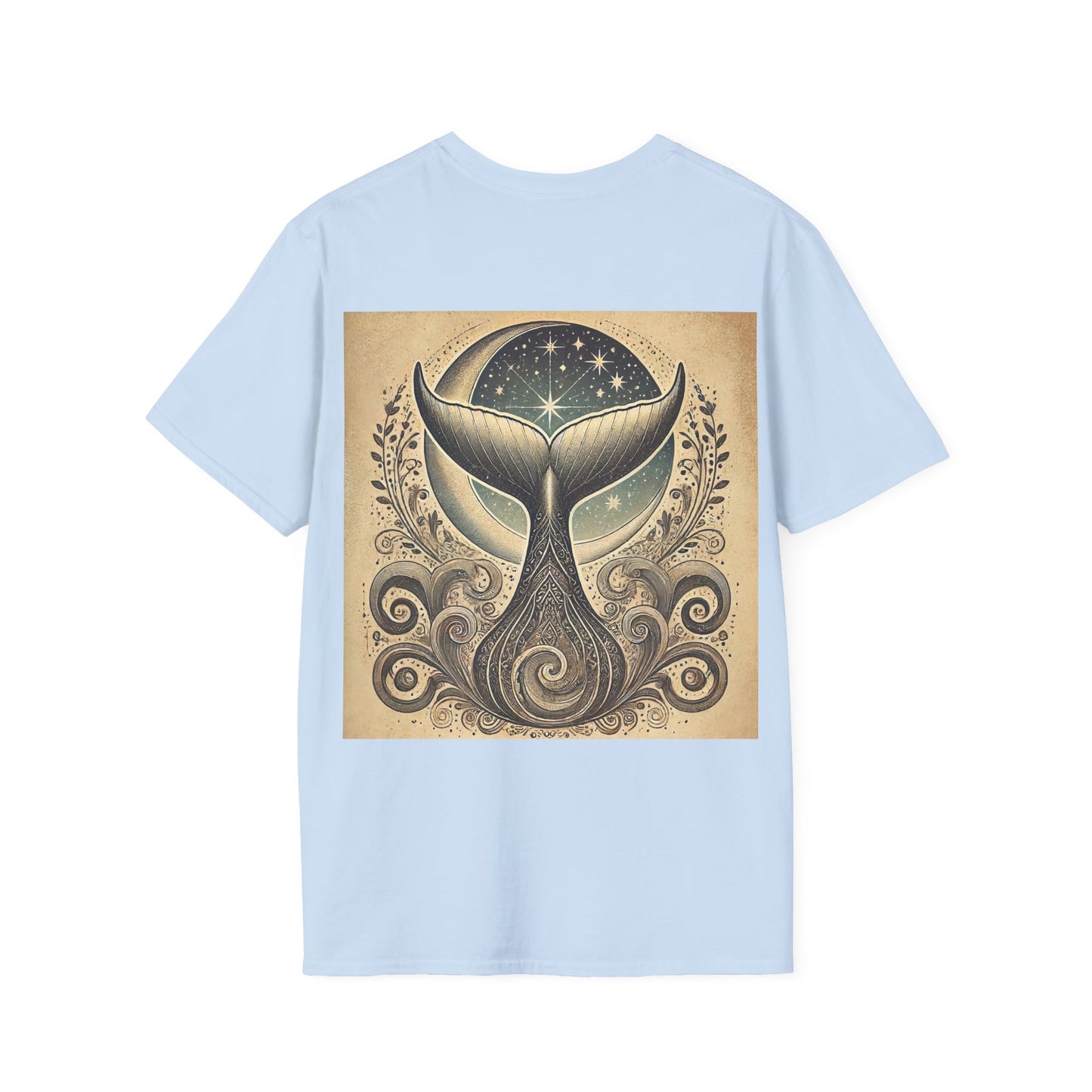 Vintage Whale Tail T-Shirt - Unisex Softstyle T-Shirt