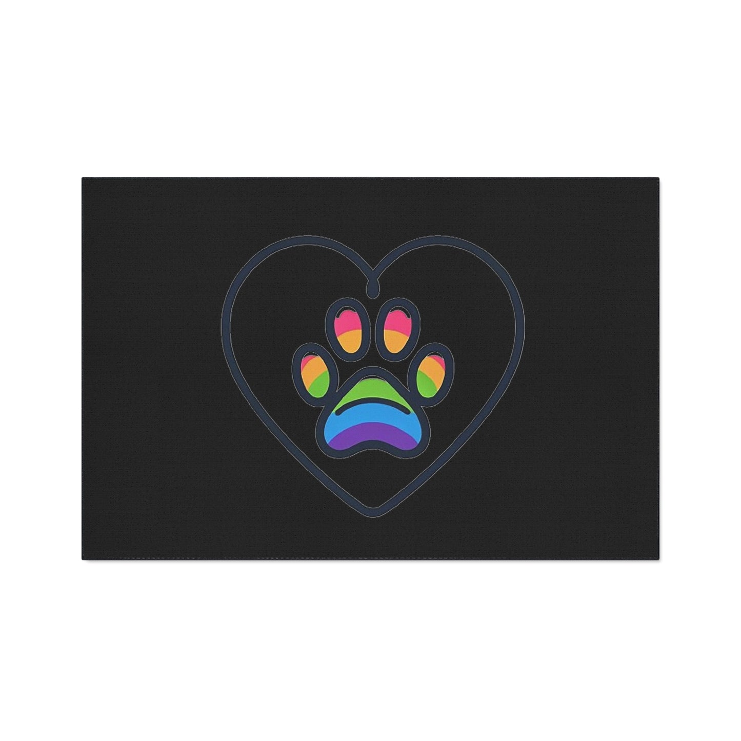 Rainbow Paw of Love Heavy Duty Floor Mat