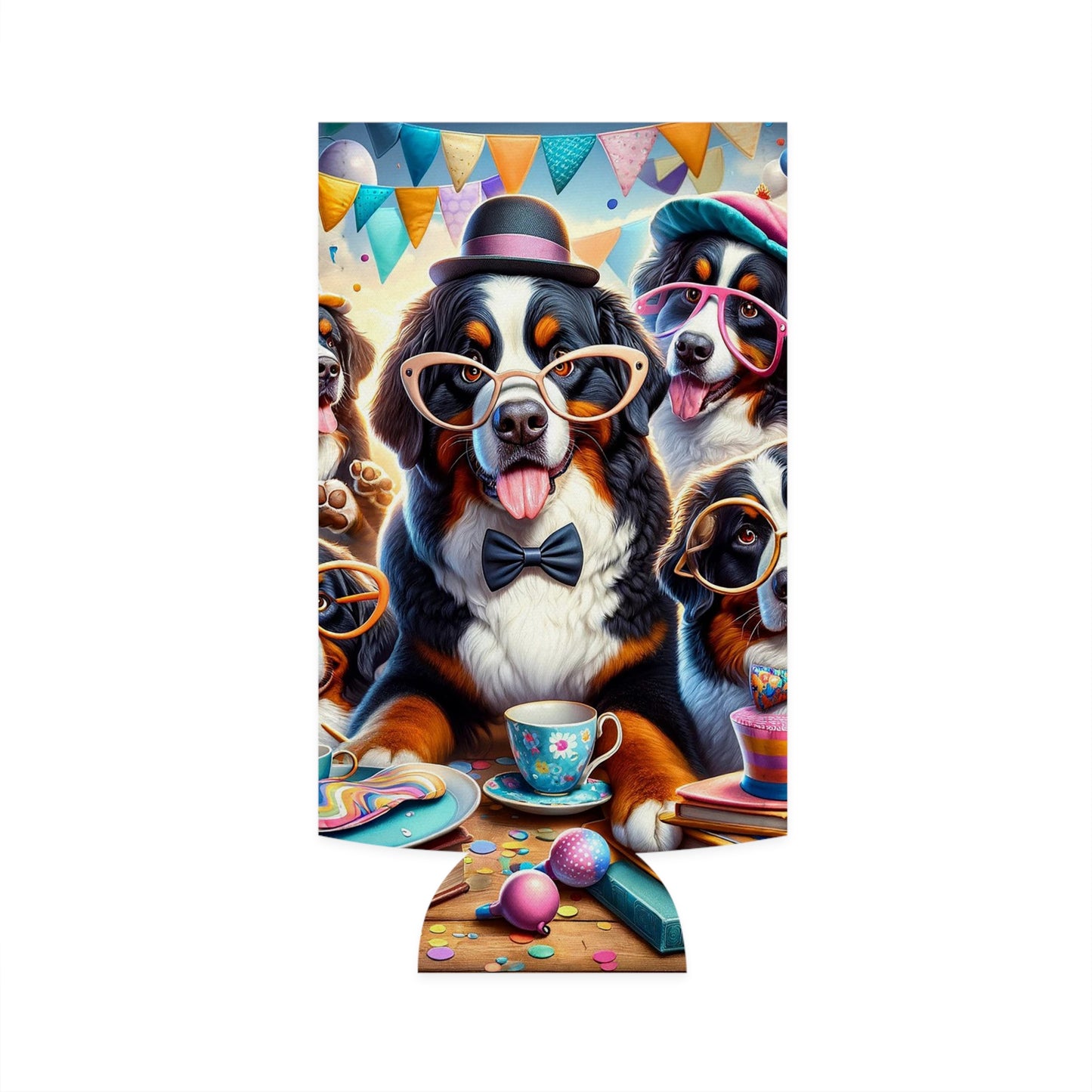 Bernese Mountain Dog - Slim Can Cooler