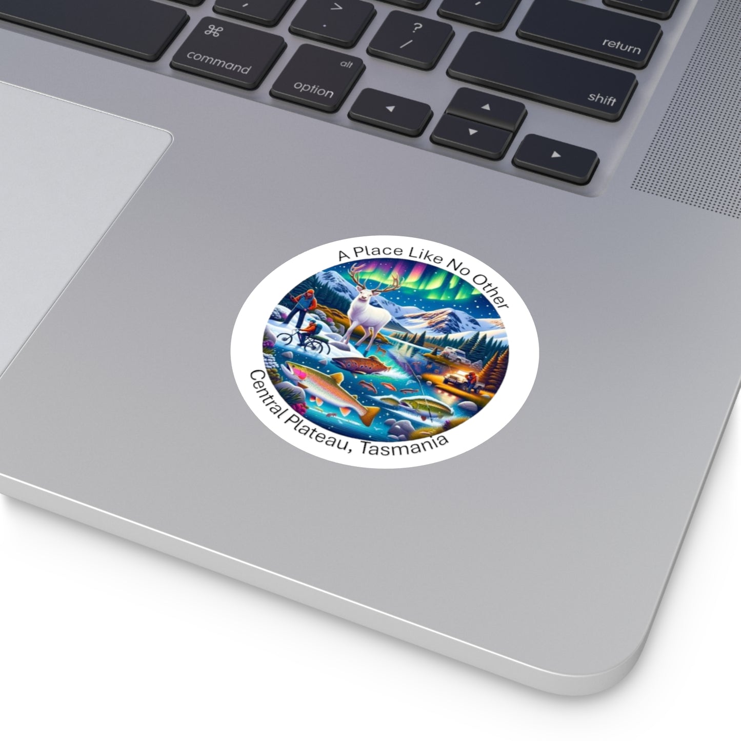 Explore the Wonders of Central Plateau - Round Vinyl Stickers