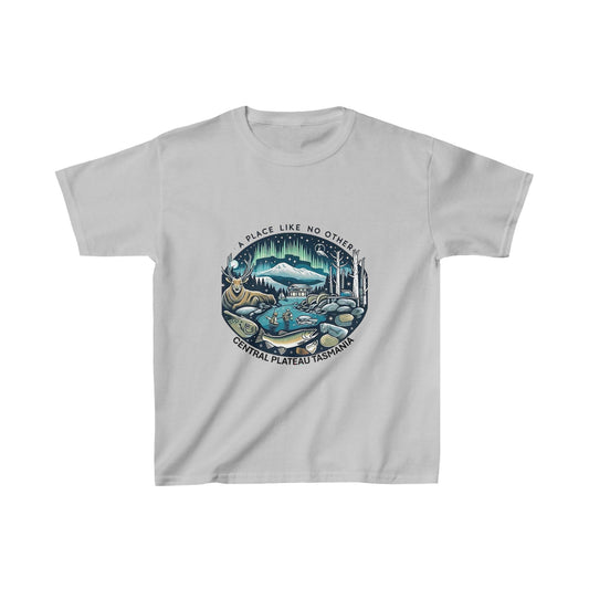 Explore the Wonders of Central Plateau, Tasmania - Kids Heavy Cotton™ Tee