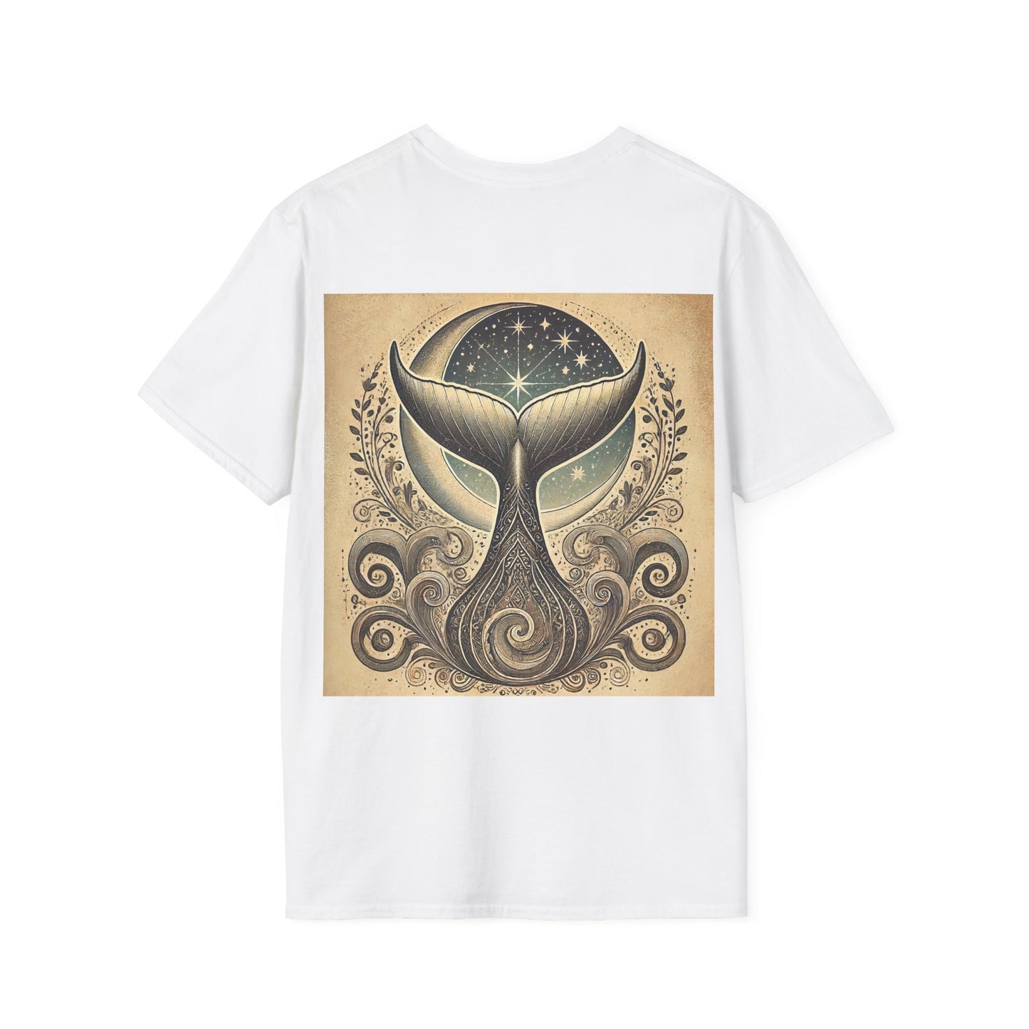 Vintage Whale Tail T-Shirt - Unisex Softstyle T-Shirt