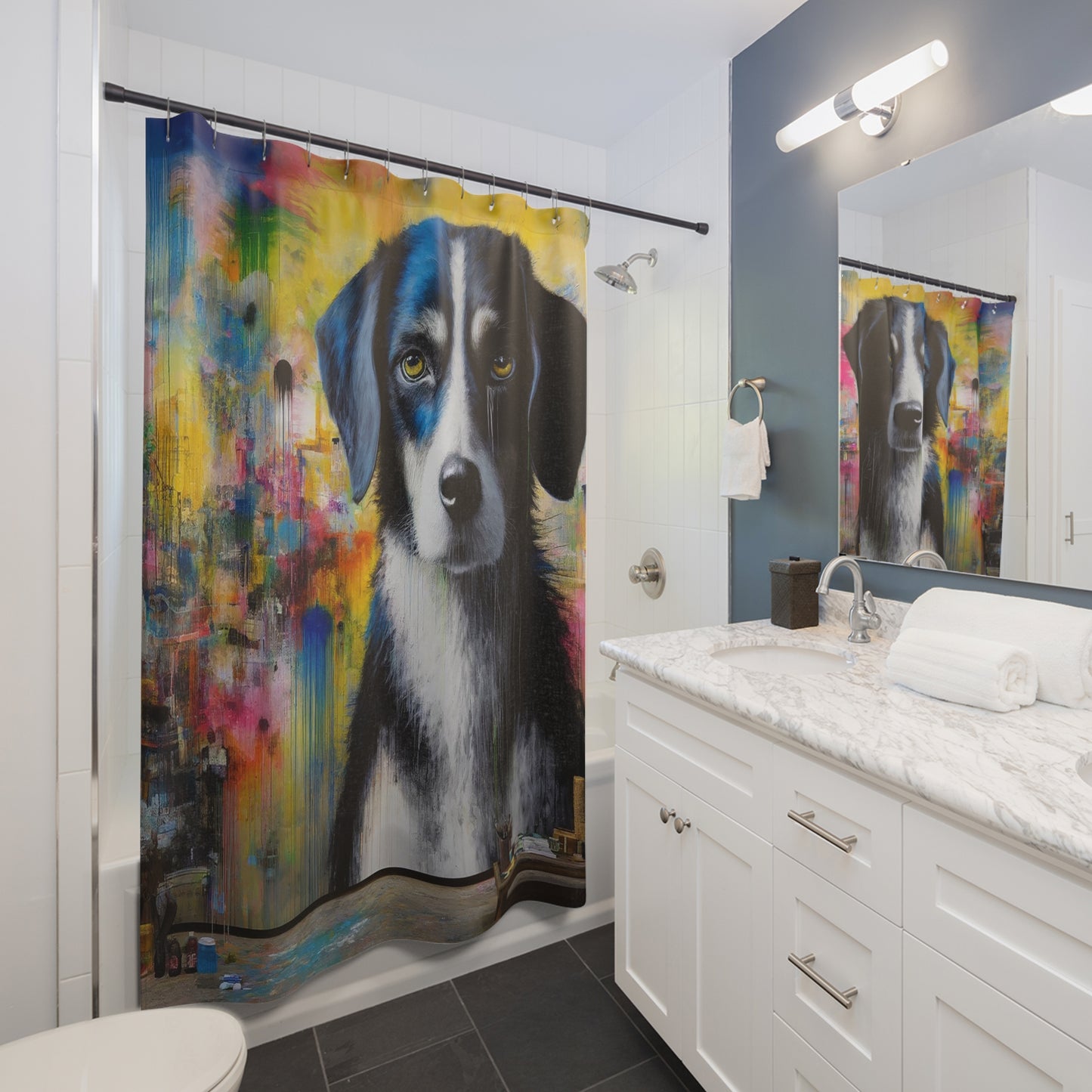 Abstract Canine Expression - Shower Curtains